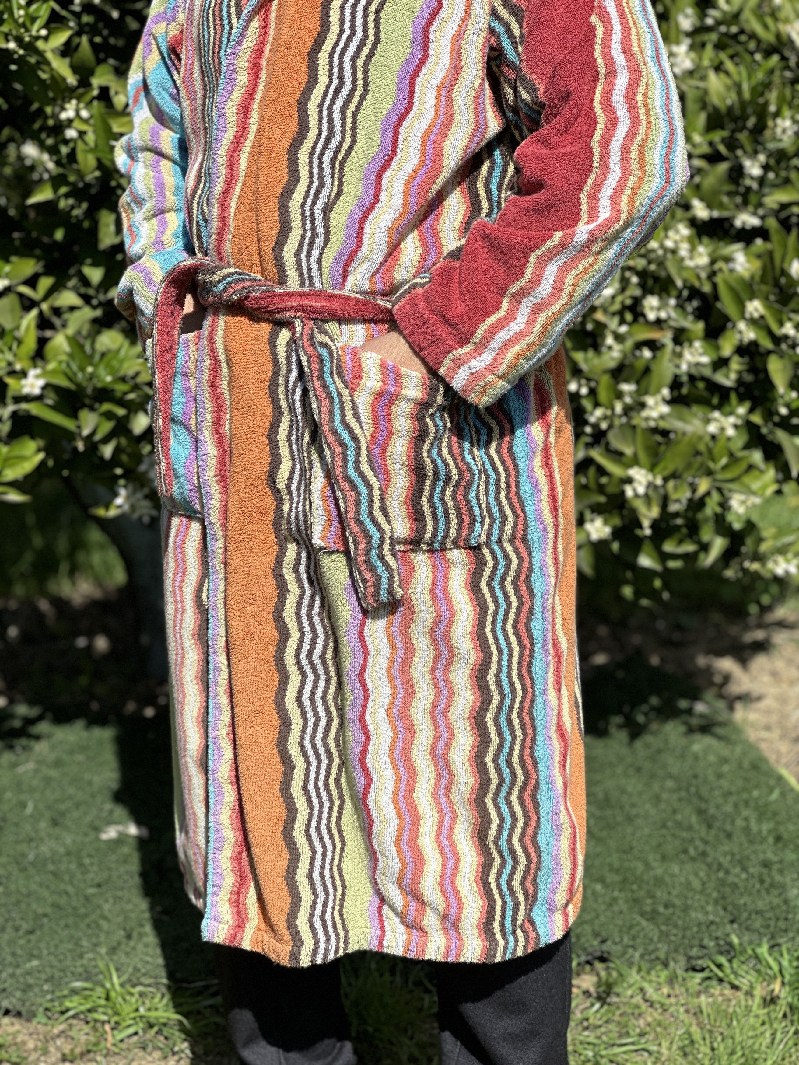 Missoni Rainbow Bathrobe Missoni 3D Knit Stripe Retro Size XL Size US XL / EU 56 / 4 - 6 Thumbnail