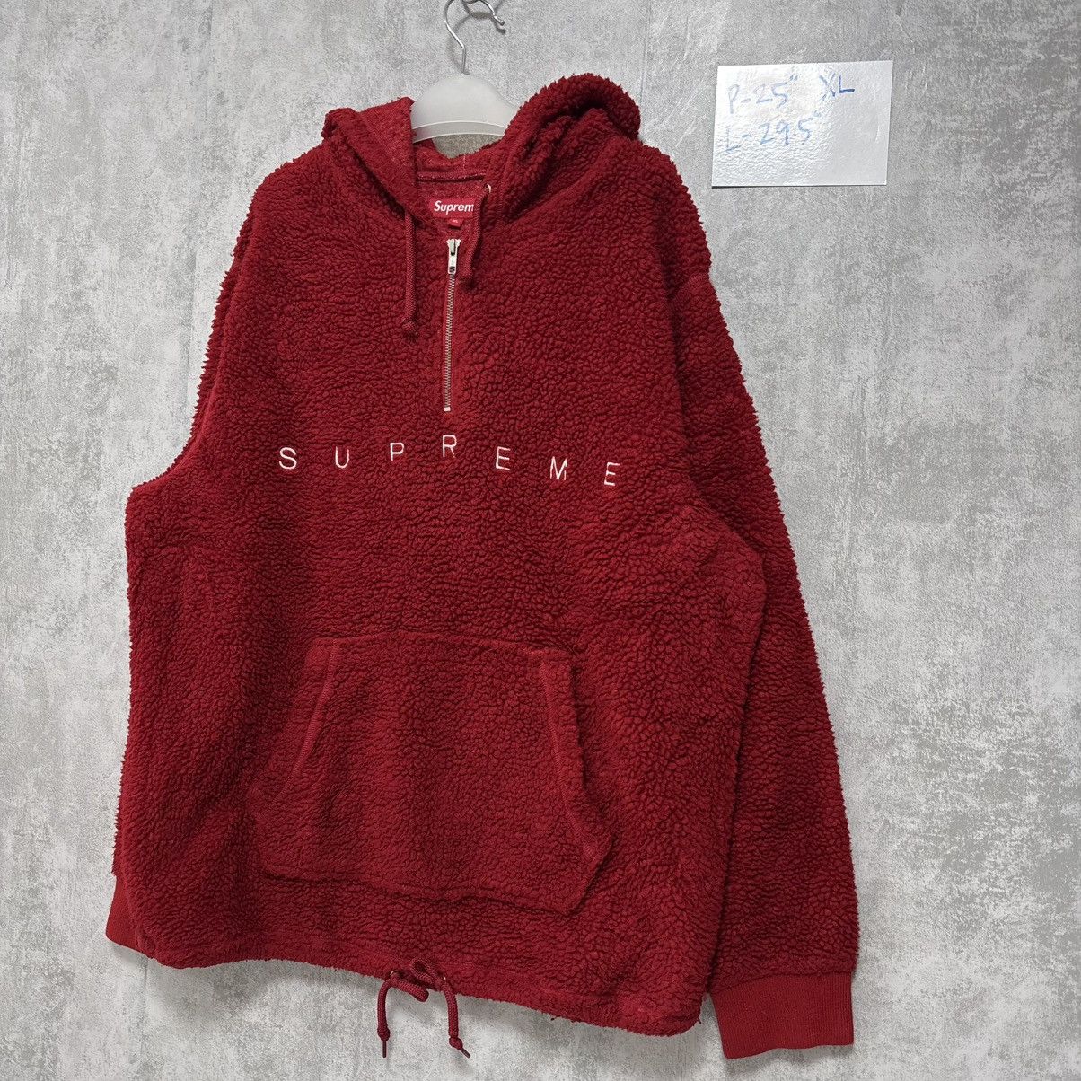 RARE SUPREME SHERPA FLEECE FW2015 RED XL