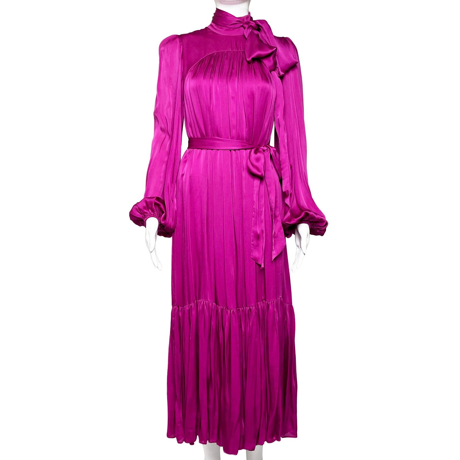 Zimmermann Tie Neck Silk Midi Dress Size S / US 4 / IT 40 - 1 Thumbnail