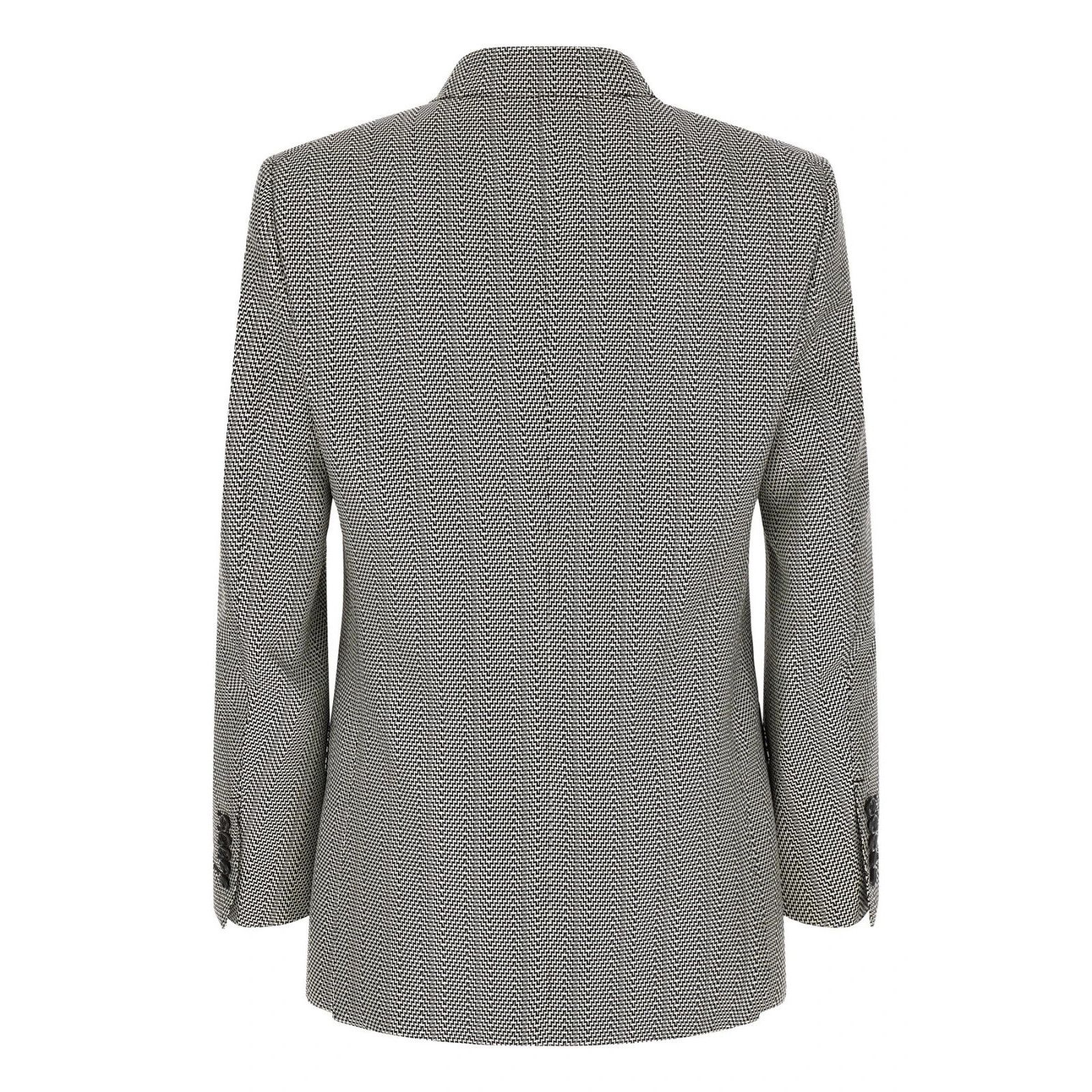 Tom Ford TOM FORD Jacquard Black White Silk Blazer New & Authentic (M Size US L / EU 52-54 / 3 - 2 Thumbnail