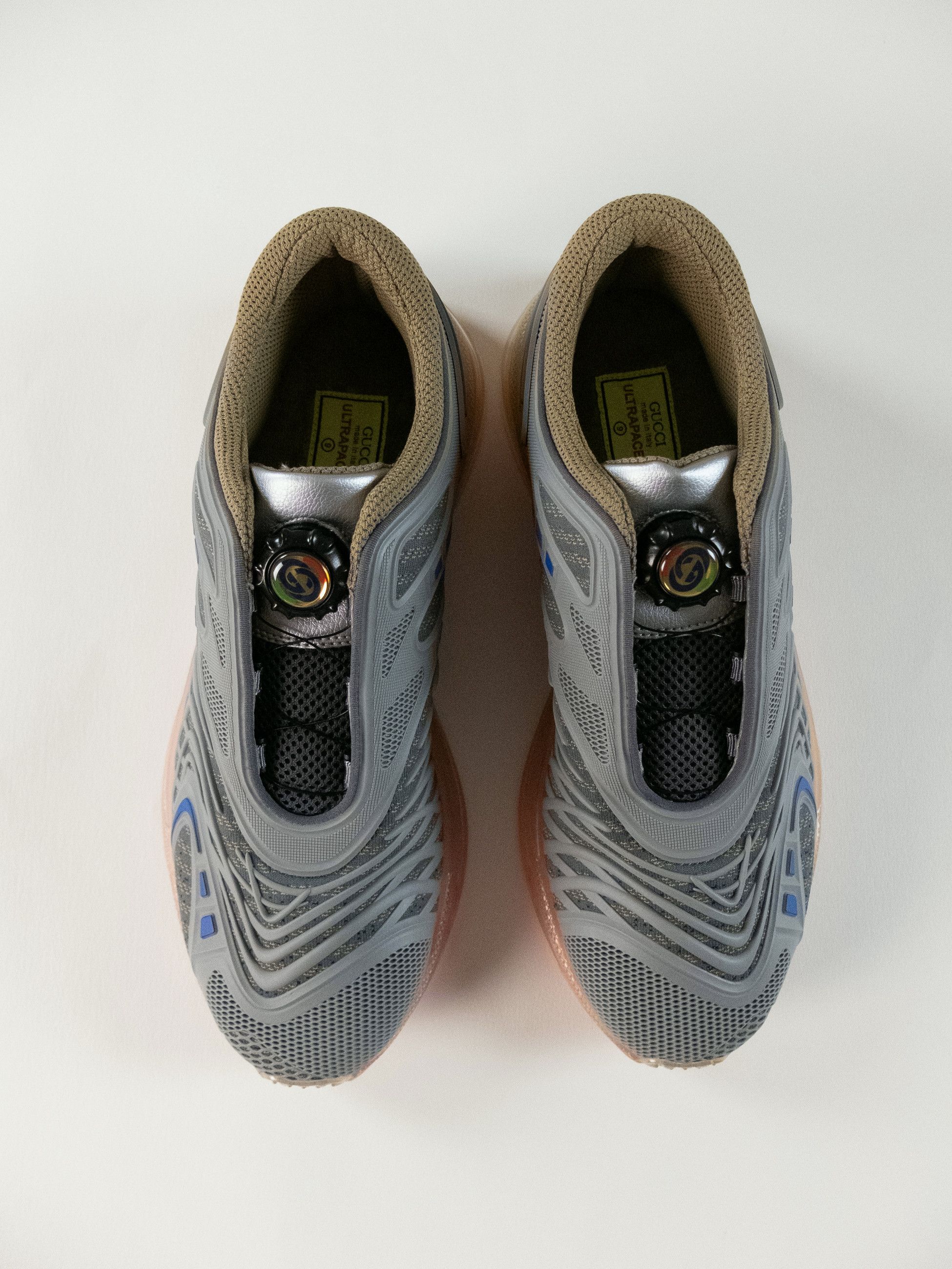 Gucci GUCCI Ultrapace R grey pink sneakers - 9.5 US / 9 UK / 43 Size US 9.5 / EU 42-43 - 3 Thumbnail