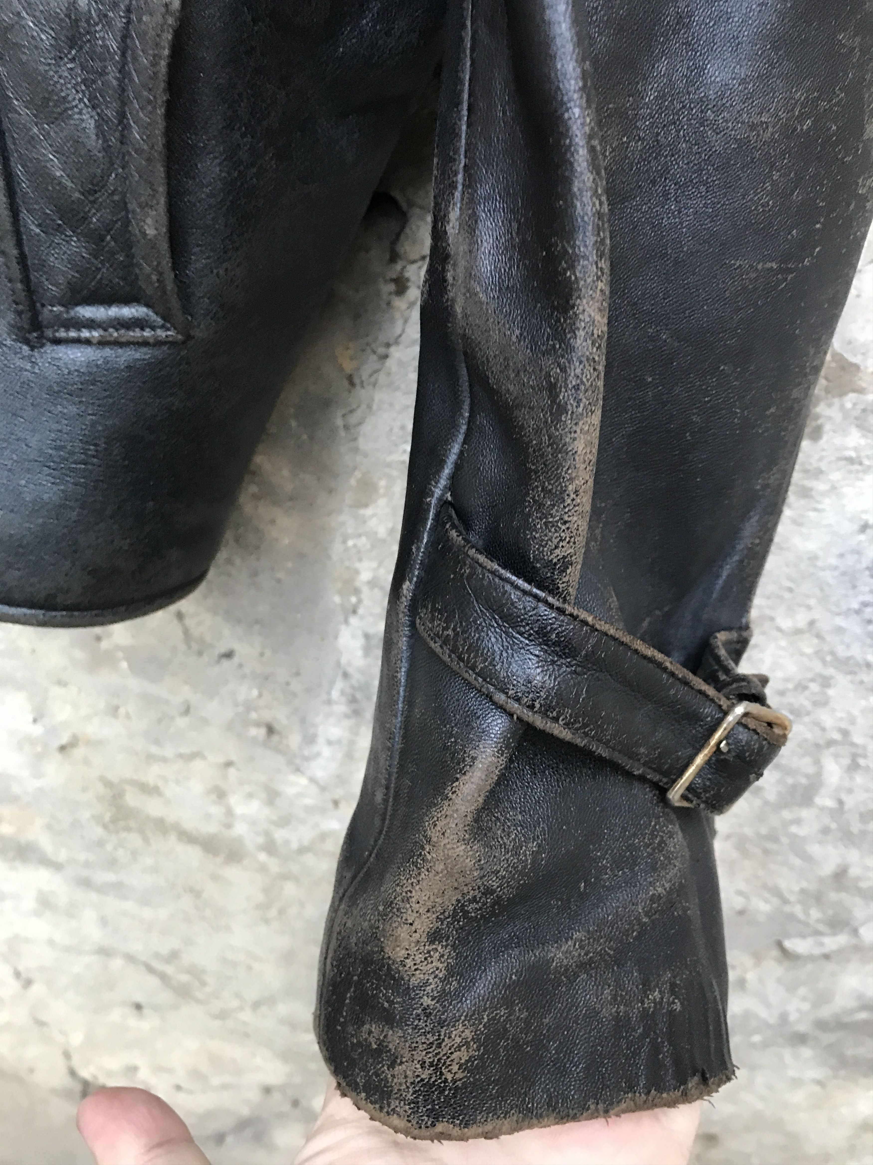 Vintage Rare Vintage 60s French Motorcycle Leather Biker Jacket Size US XL / EU 56 / 4 - 10 Thumbnail