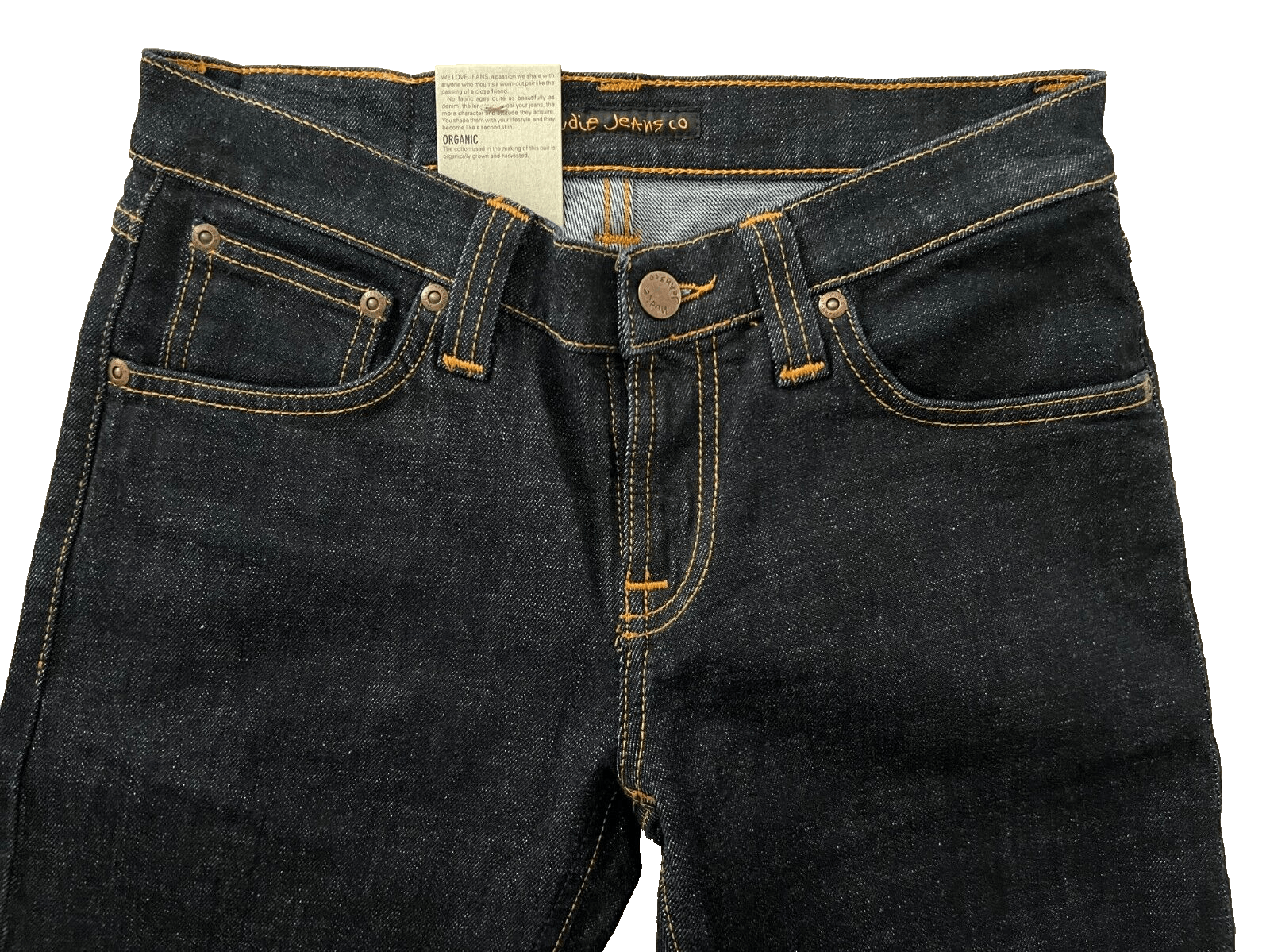 Nudie Jeans Nudie Tight Long John Denim Jeans Organic Twill Rinsed (27) Size US 27 - 2 Thumbnail
