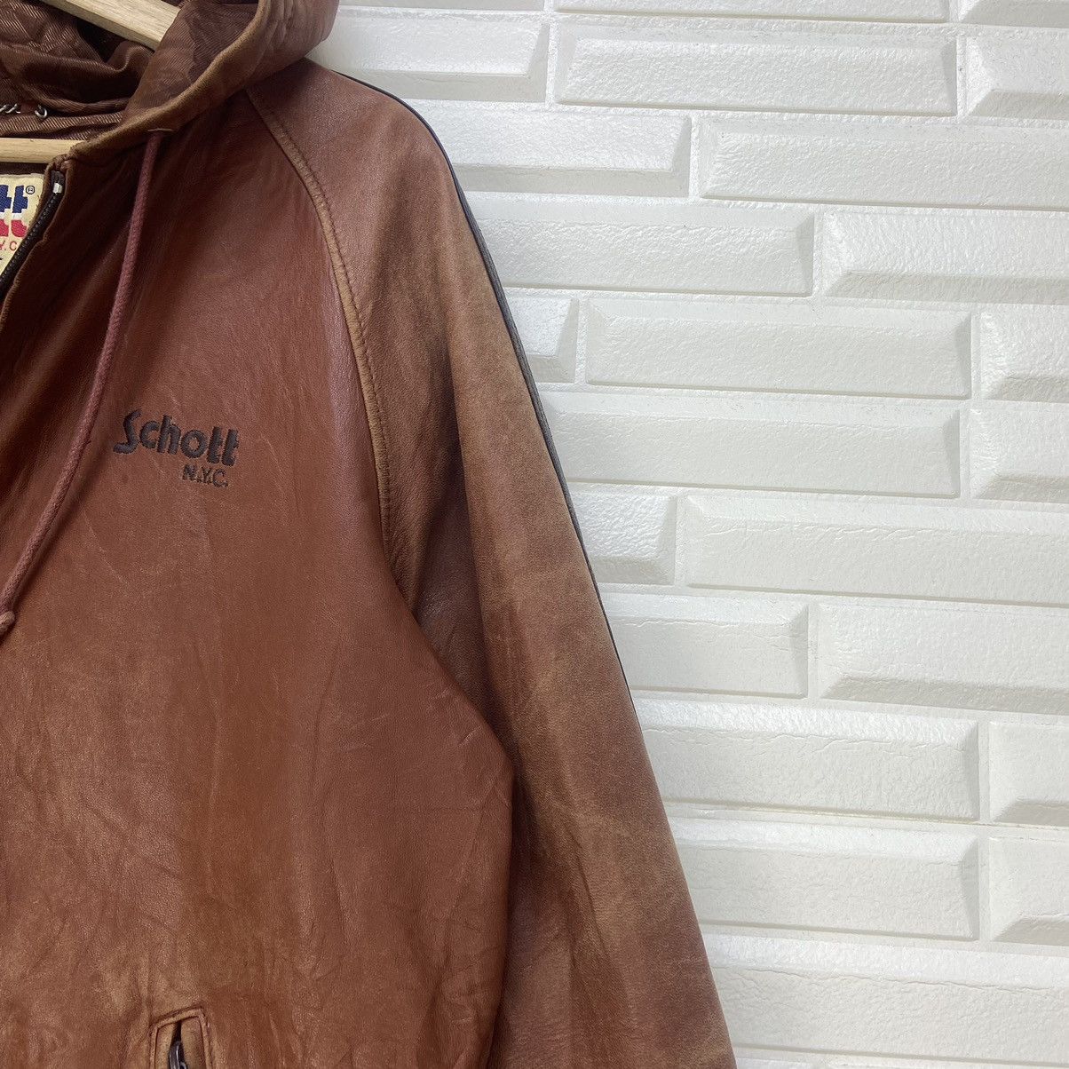 Schott Schott N.Y.C Sportswear Sheep Skin Genuine Leather Jacket Size US S / EU 44-46 / 1 - 8 Thumbnail