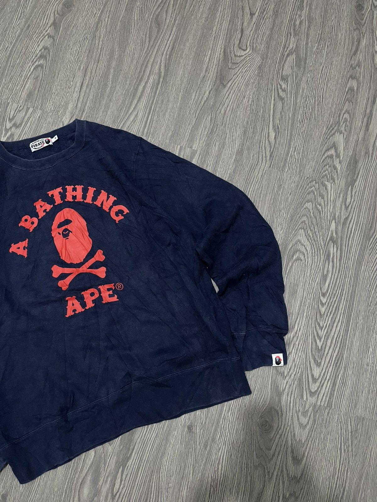 Bape A Bathing Ape logo College Crewneck Size US M / EU 48-50 / 2 - 3 Thumbnail
