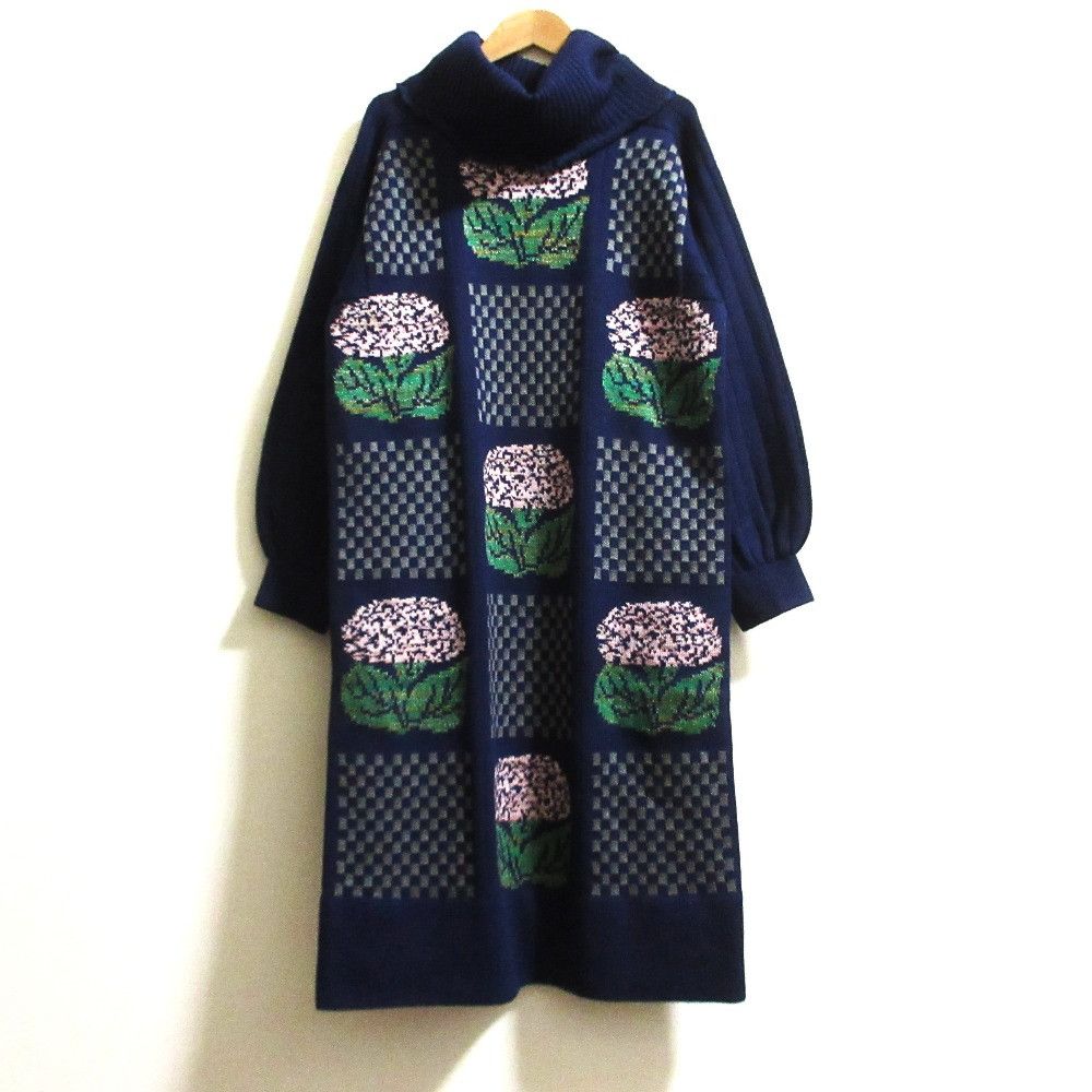 Other Other TOYOKO SAITO Flower Knit Dress Textile Dresses DUTY FREE for USA Size ONE SIZE - 1 Thumbnail
