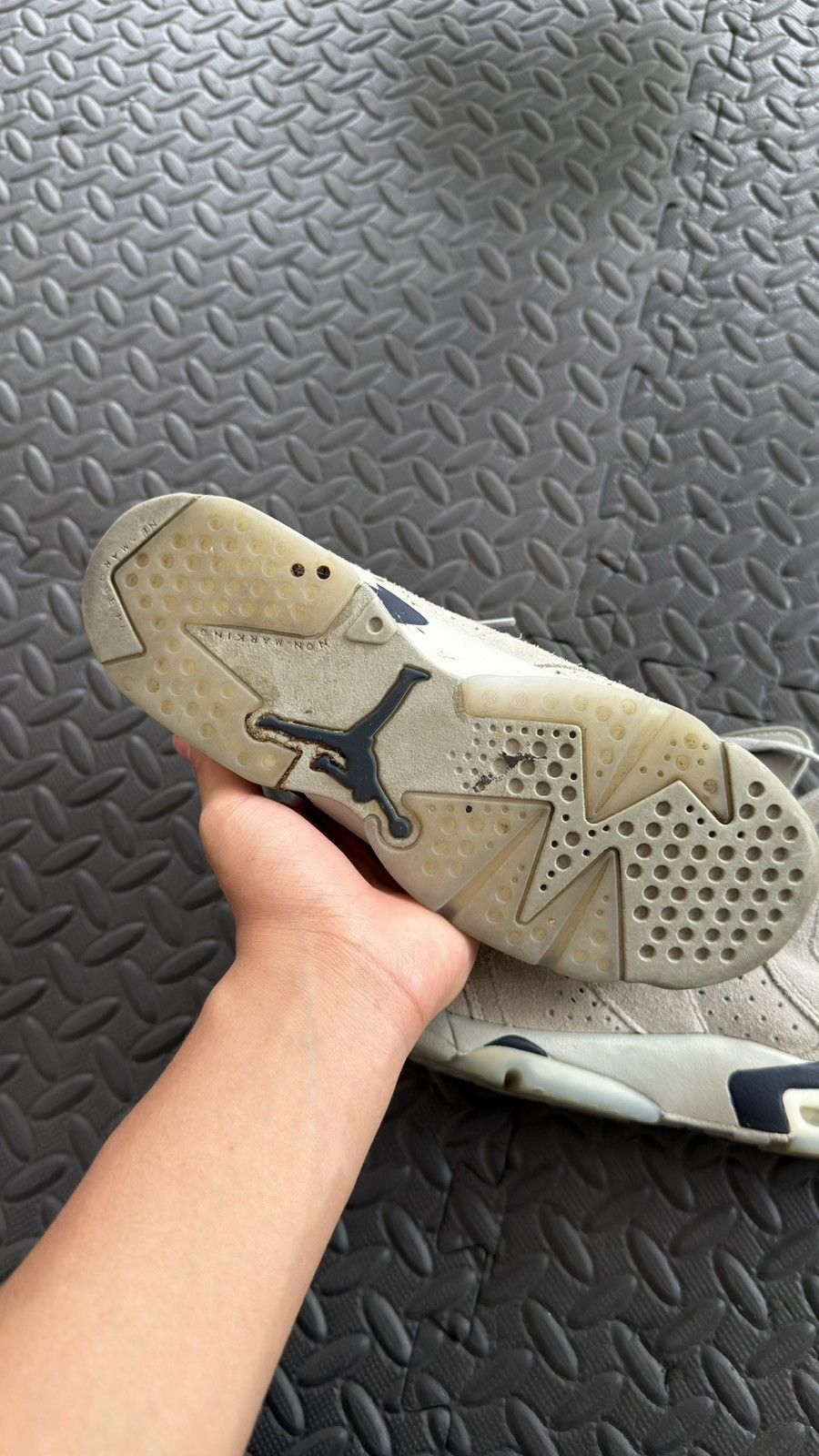 Jordan Brand Grey and navy blue jordan 6s size 5.5 Size US 5.5 / EU 38 - 6 Thumbnail