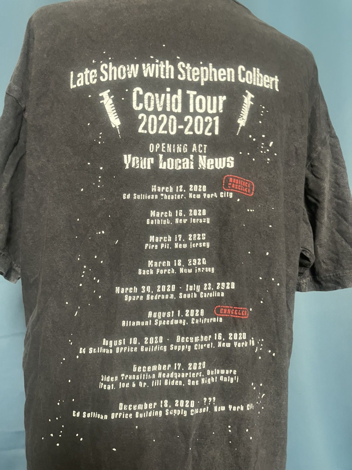 Other “Late Show Covid Tour” Stephen Colbert Commemorative Shirt Size US XL / EU 56 / 4 - 3 Thumbnail