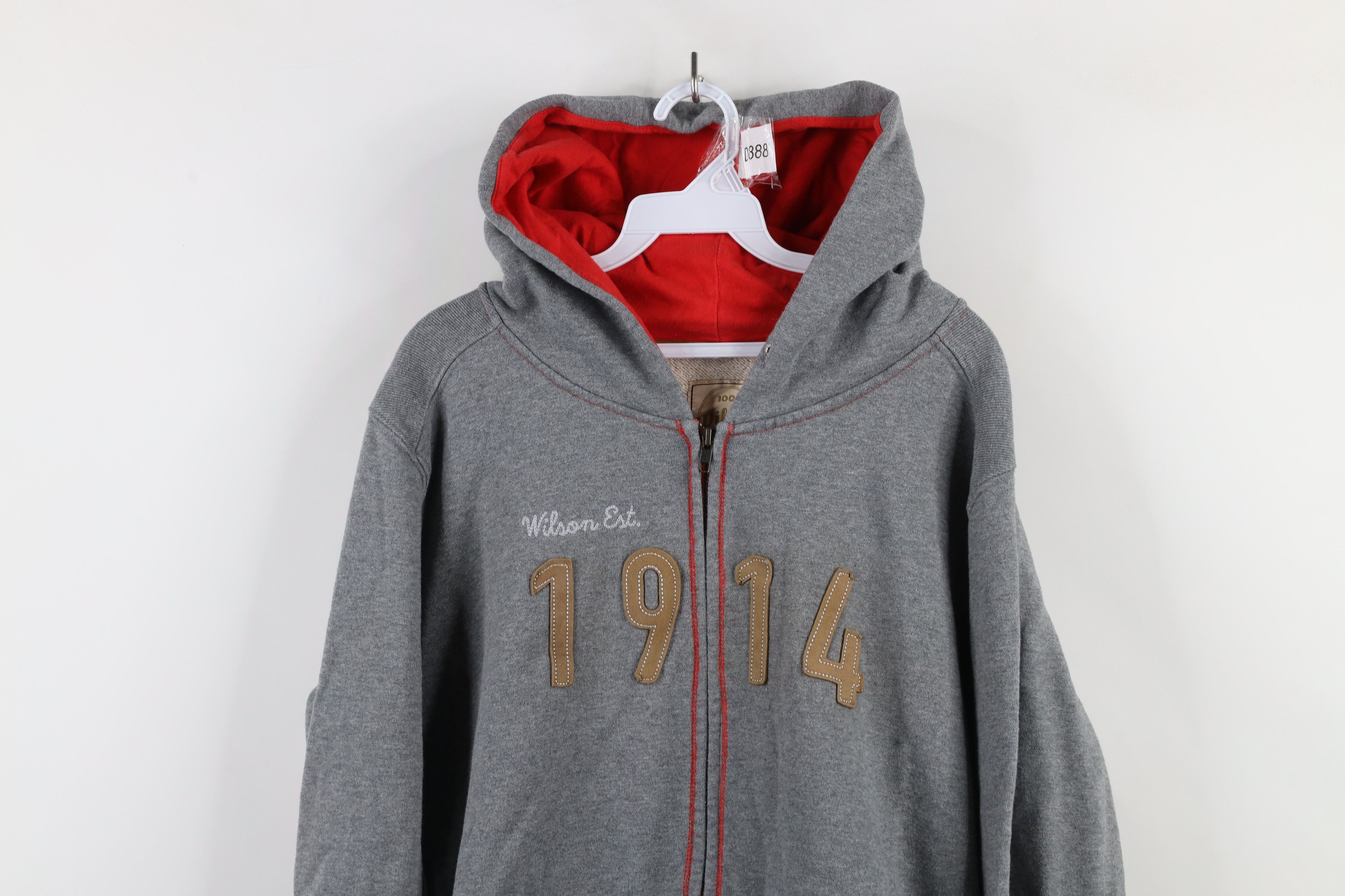 Vintage Vintage Y2K Wilson Chain Stitch Heavyweight Hoodie Gray Size US XL / EU 56 / 4 - 2 Thumbnail