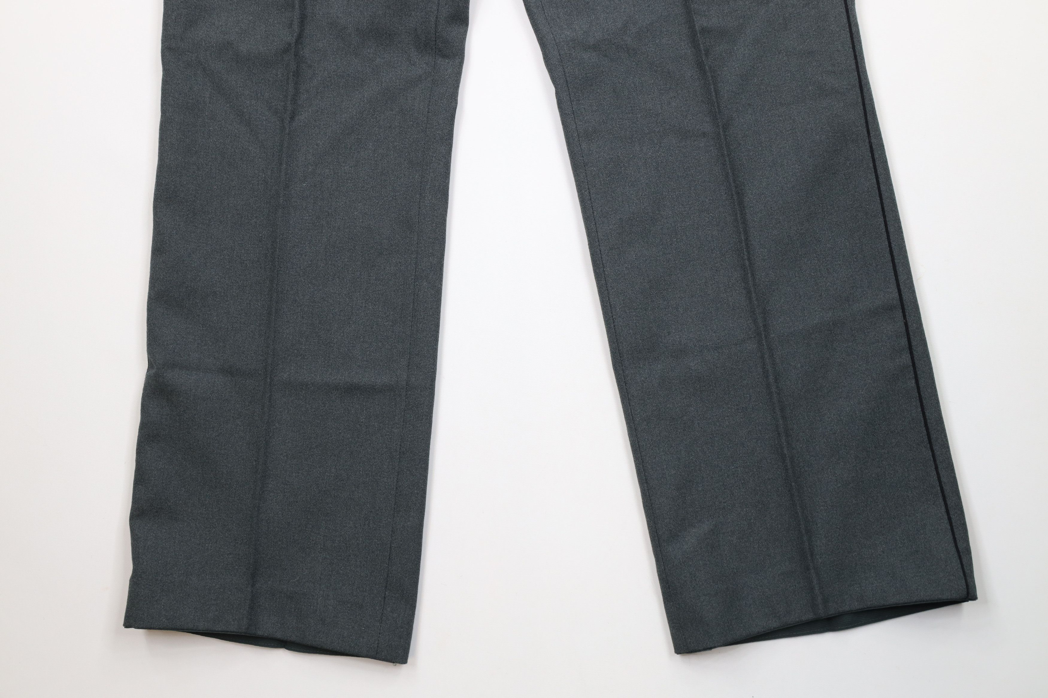 Vintage Vintage 80s Military Wool Button Fly Wide Leg Pants Green Size US 34 / EU 50 - 4 Thumbnail