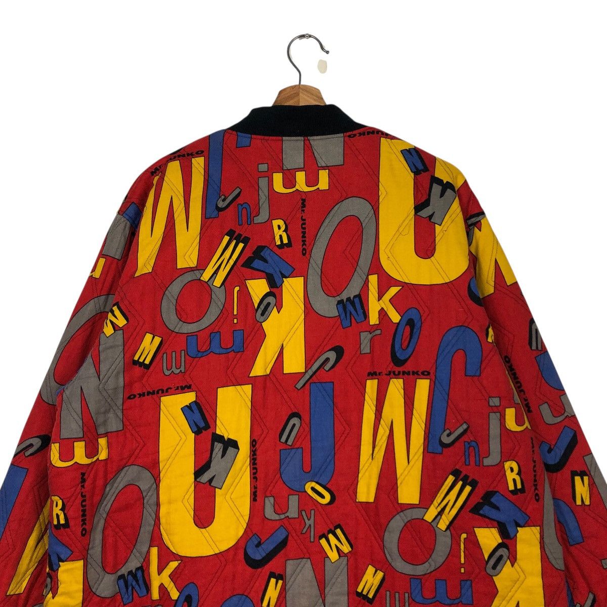 Japanese Brand Vintage Mr. JUNKO 90s Pop-Art Letter Print Bomber Jacket Size US L / EU 52-54 / 3 - 10 Thumbnail