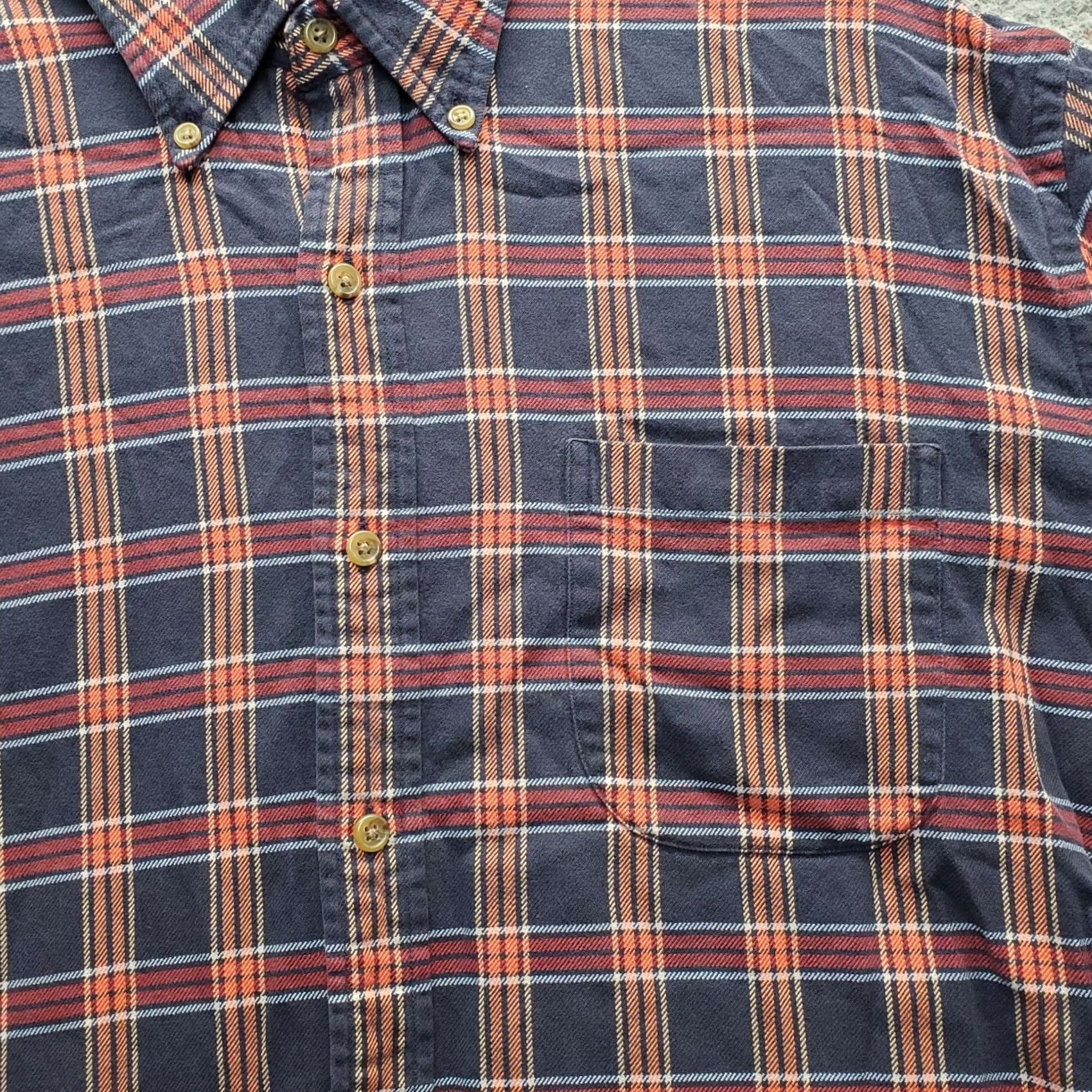 Lands' End Lands' End Shirt Mens XL Multicolor Plaid Midweight Pocket Button-Down Shirt (Men) Size US XL / EU 56 / 4 - 7 Thumbnail