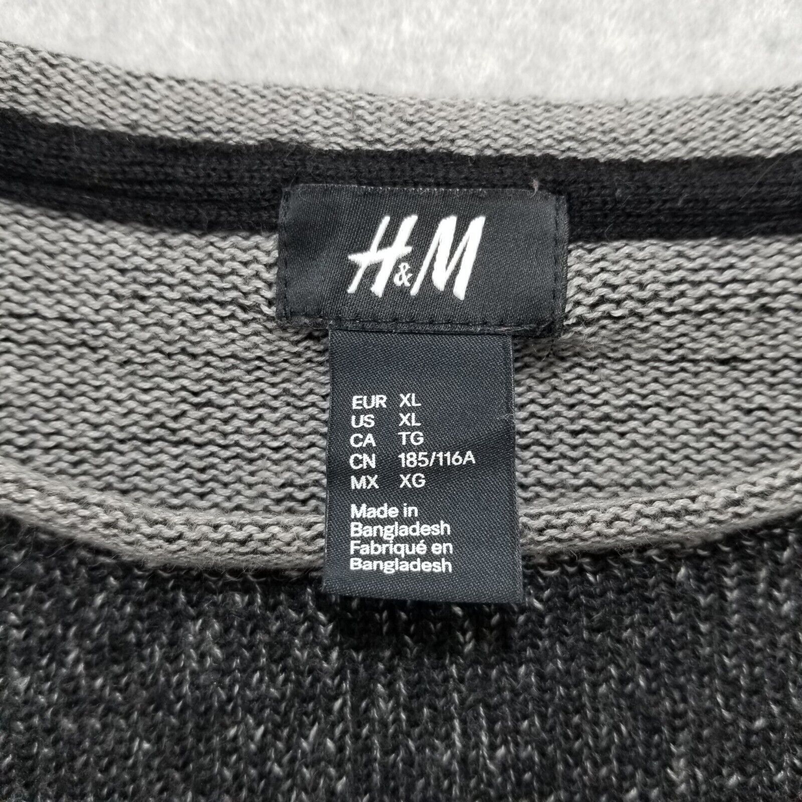 H&M H&M Sweater Mens XL Gray Long Sleeve Pullover Size US XL / EU 56 / 4 - 4 Thumbnail