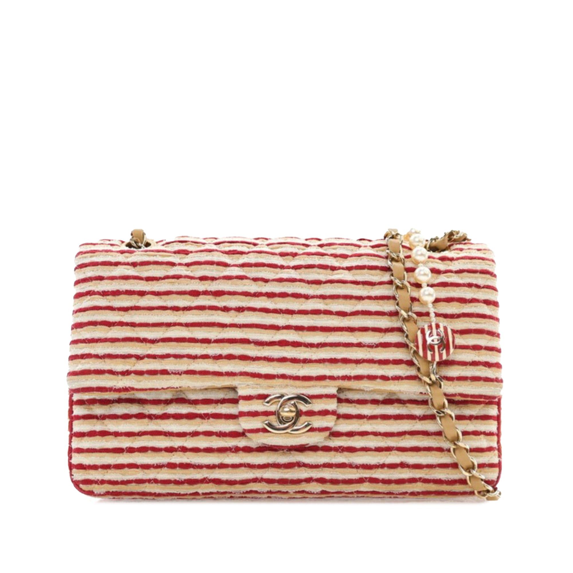 Chanel Chanel Medium Classic Jersey Coco Sailor Double Flap Red Size ONE SIZE - 1 Thumbnail