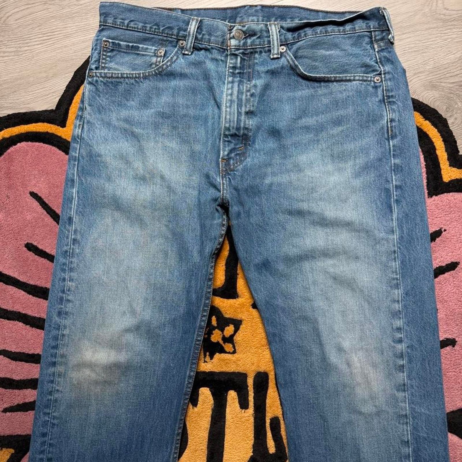 Levi's Levi’s Strauss 505 Regular Straight Leg Denim Jeans 36x30 Size US 36 / EU 52 - 2 Thumbnail
