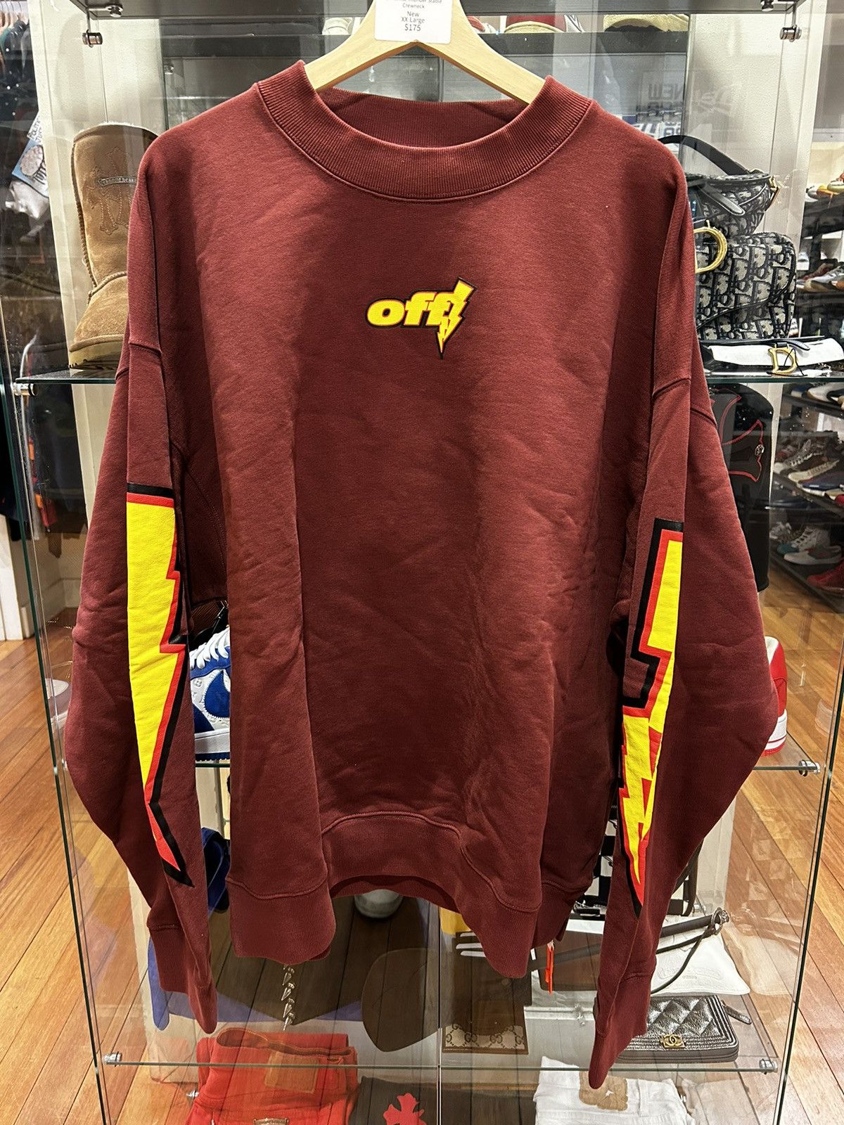 Off-White Off-White Thunder Stable Crewneck Size US XXL / EU 58 / 5 - 1 Thumbnail