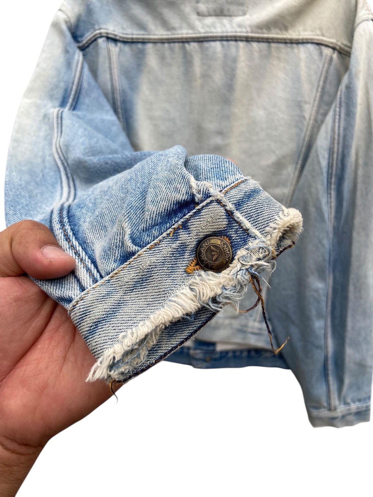 Armani Vintage Armani Jeans Sun Faded Trucker Jacket Size US XL / EU 56 / 4 - 7 Thumbnail