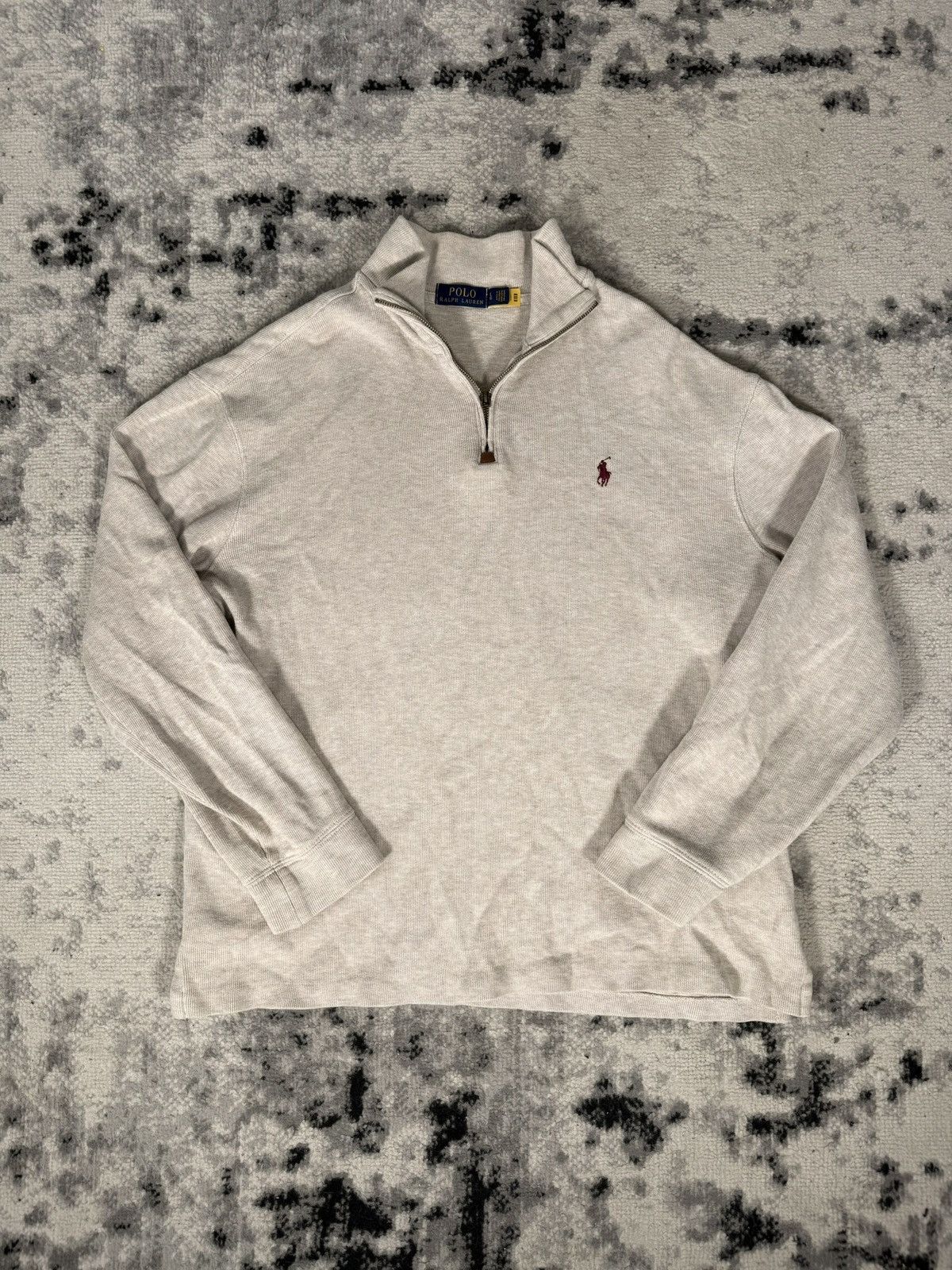 Polo Ralph Lauren Vintage Polo Ralph Lauren 1/4 Zip knitted Cotton Sweater Size US L / EU 52-54 / 3 - 3 Thumbnail
