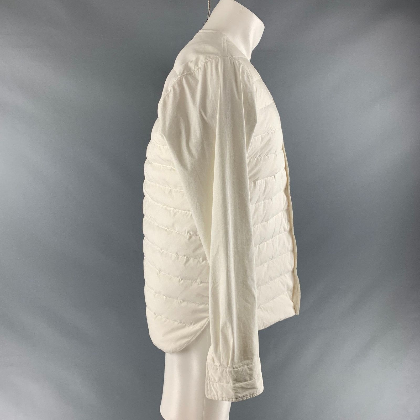 Sasquatchfabrix SASQUATCHfabrix XL Off White Quilted Cotton Blend Jacket Size US XL / EU 56 / 4 - 2 Thumbnail