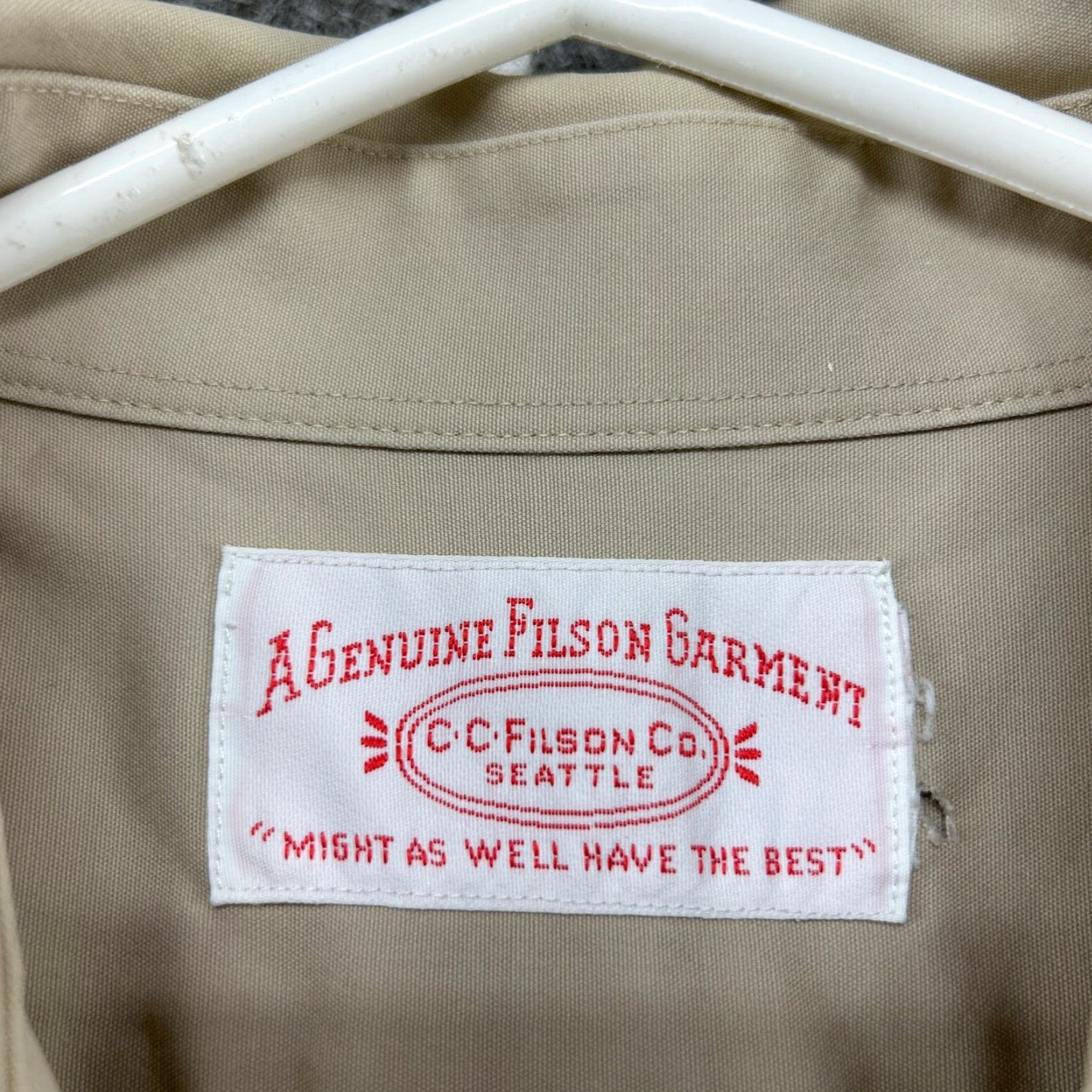 Filson Filson Shirt Mens 2XL Beige Button-Up Short Sleeve Cotton Casual Workwear Travel 90s Classic Outdoor Mens Size US XXL / EU 58 / 5 - 2 Thumbnail