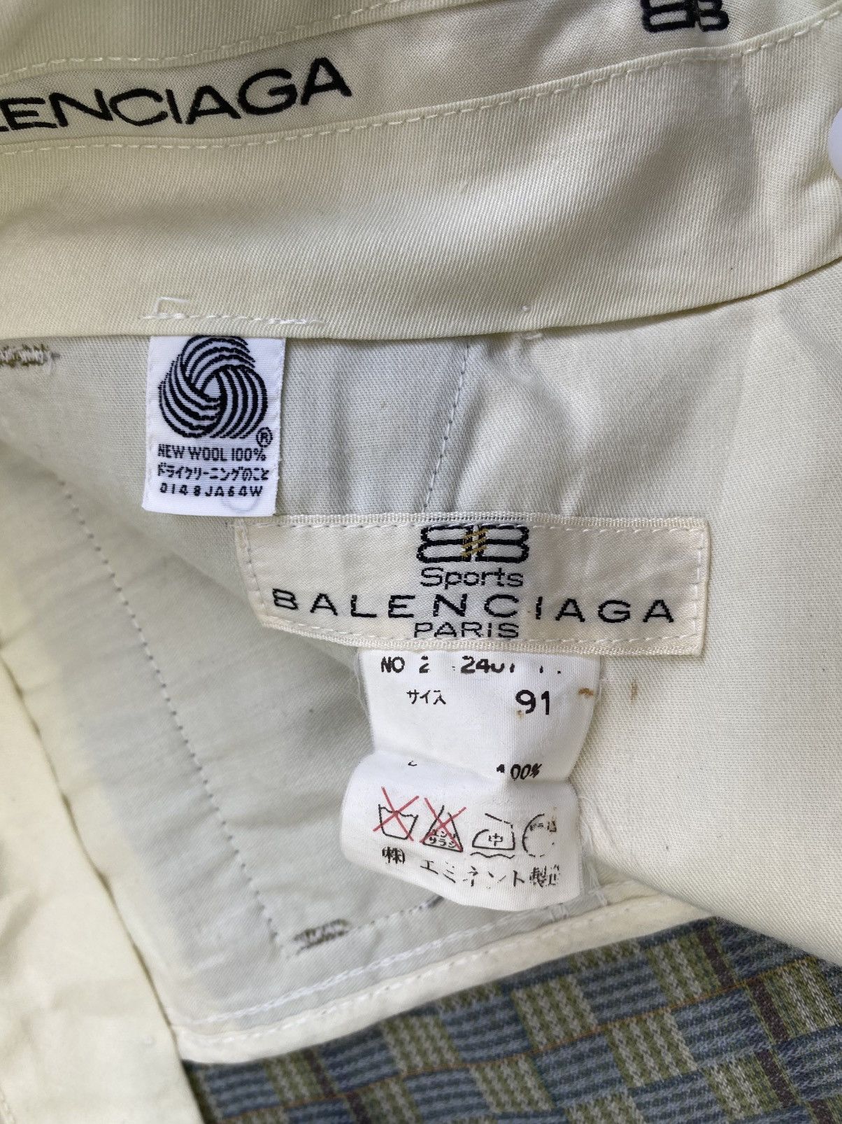 Balenciaga 2000's Balenciaga Sports Tartan Baggy Slacks Size US 34 / EU 50 - 10 Thumbnail