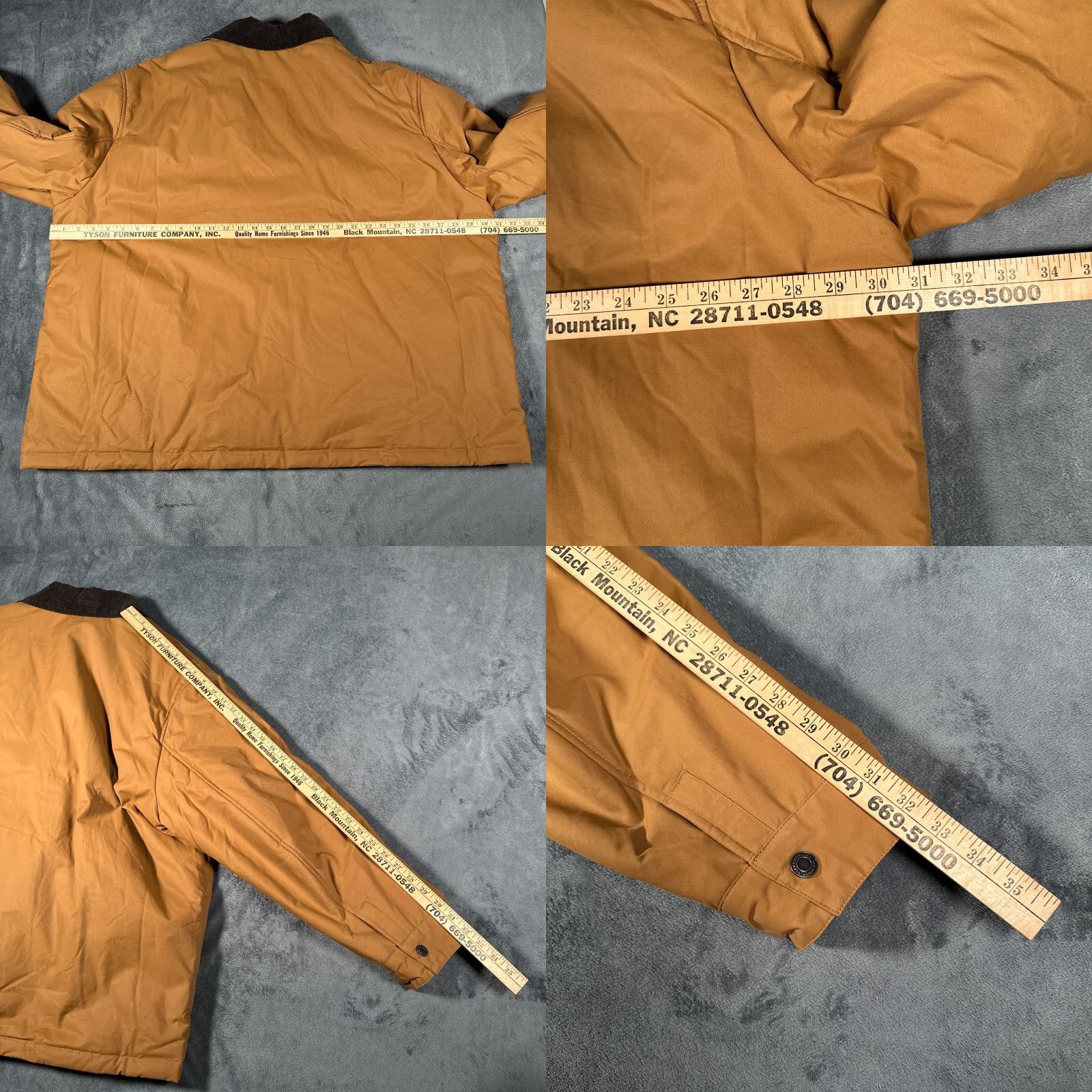 Lands' End VINTAGE Lands' End Chore Coat Jacket Mens 3XL Tan Brown Canvas Cotton Blend Insulated Lined Pockets Full Zip Zipper Button Size US XXL / EU 58 / 5 - 8 Thumbnail