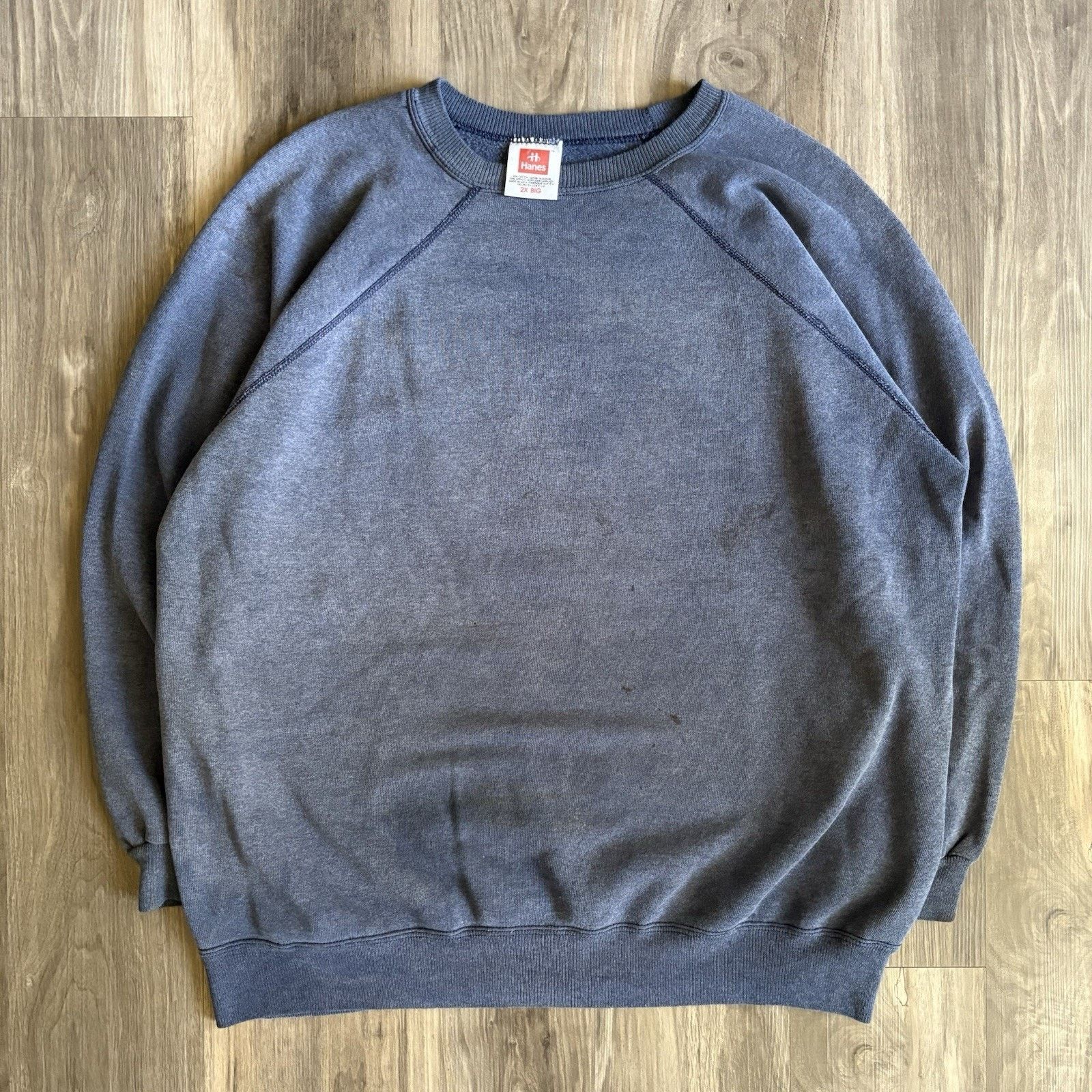 Vintage Vintage Blank Faded Sweatshirt Size XXL Burnout Grunge Size US XXL / EU 58 / 5 - 4 Thumbnail