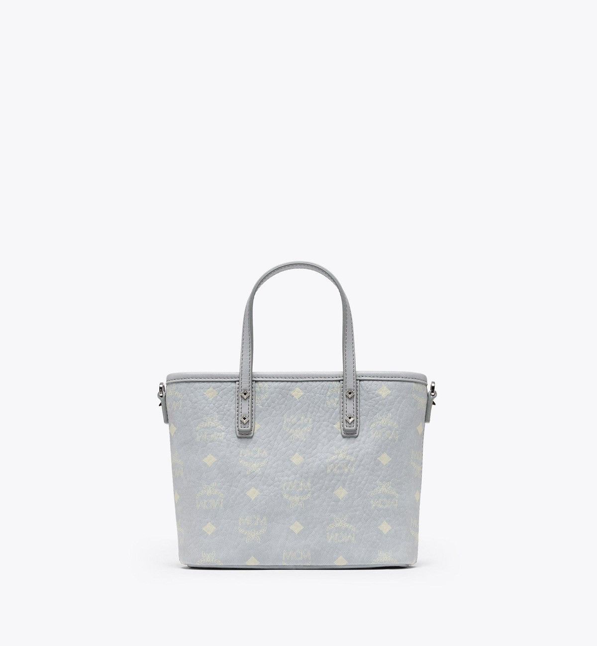 MCM Mini MCM Aren Shopper In Visetos Tote Bag | Misty Grey | NWT Size ONE SIZE - 1 Thumbnail