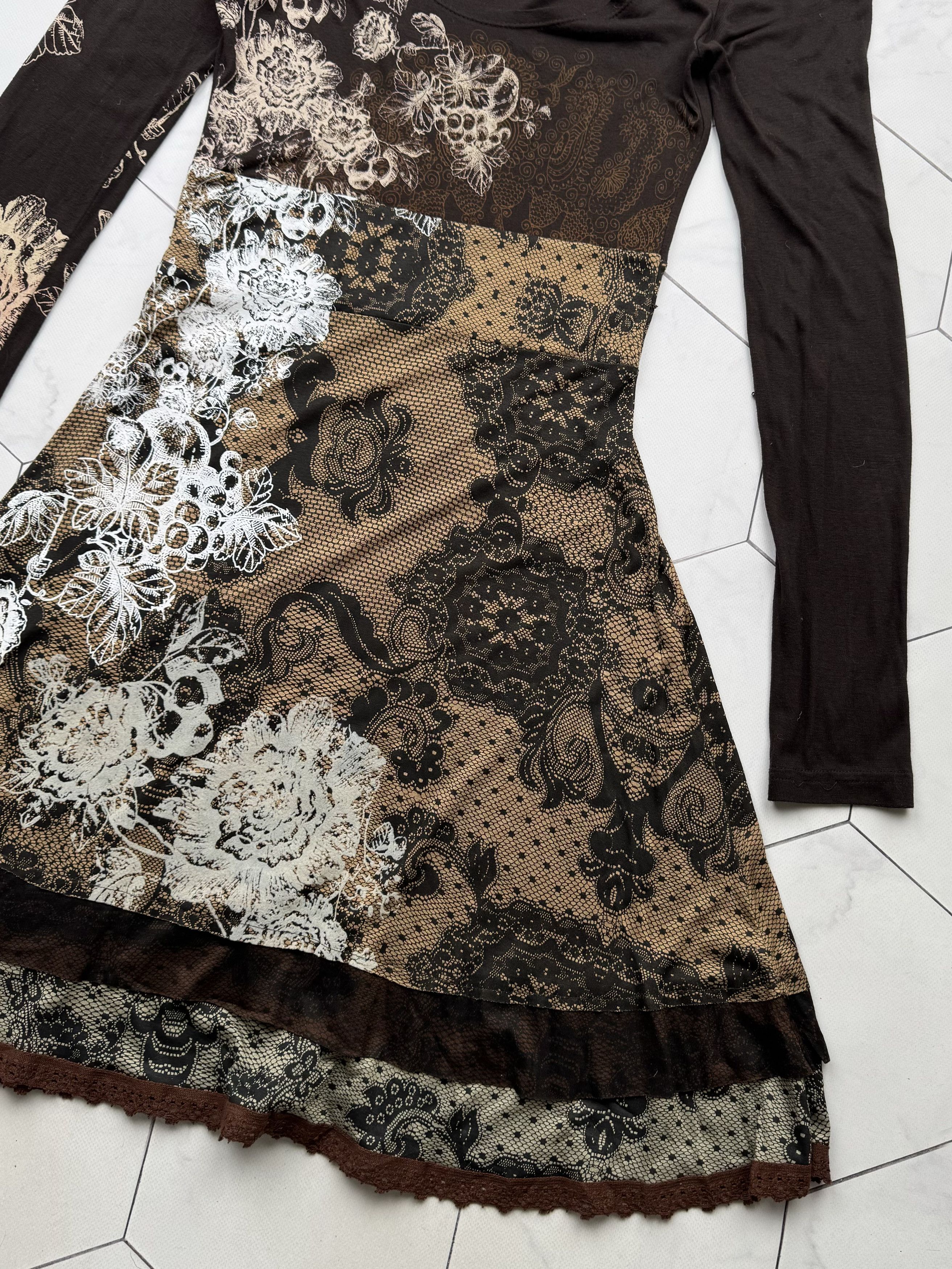 Desigual Desigual Vintage Dress With Long Sleeve (B268) Size M / US 6-8 / IT 42-44 - 4 Thumbnail