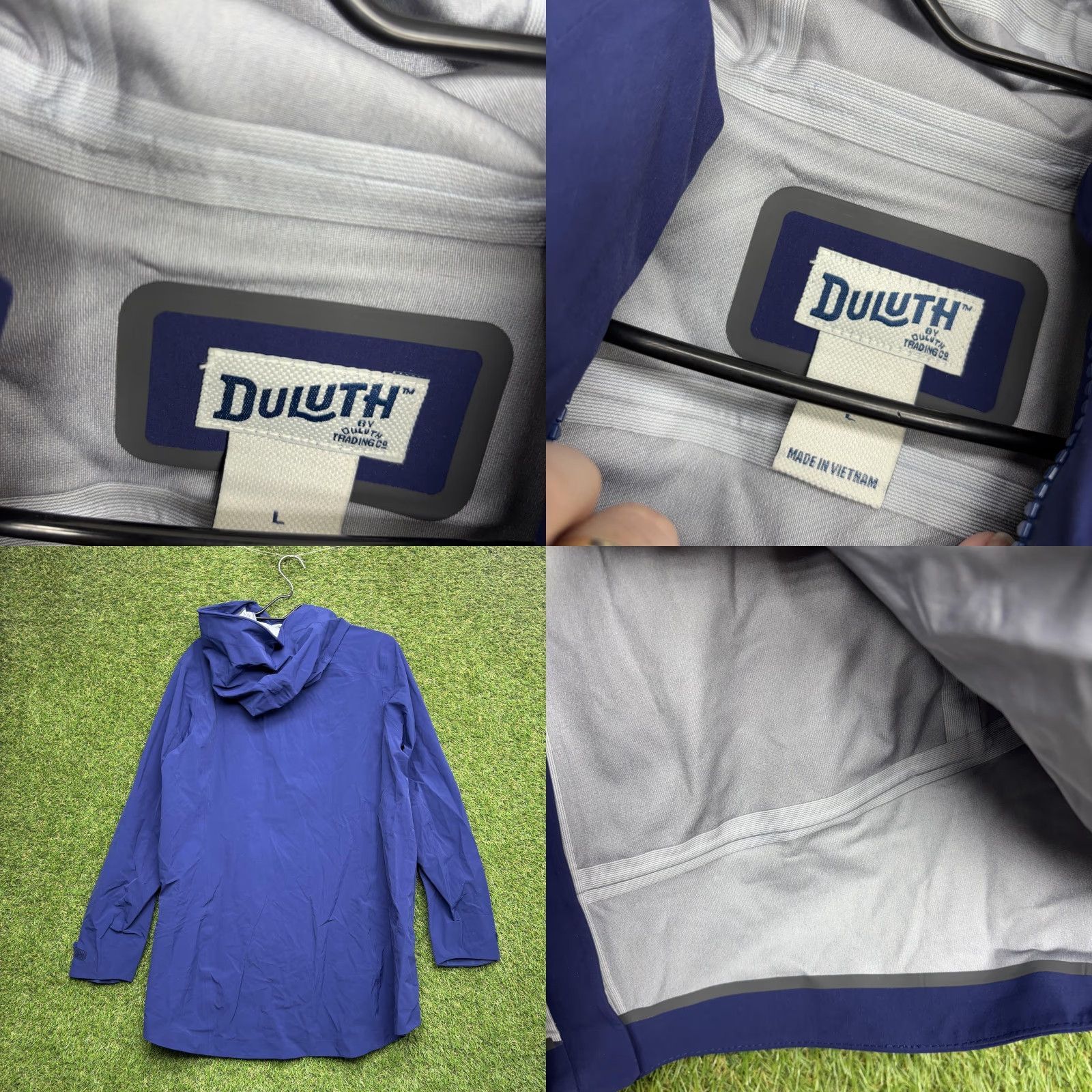 Duluth Trading Company Duluth Trading Co Coat Mens Large Blue Hooded Rain Waterproof Softshell Outdoor Shirt Size US L / EU 52-54 / 3 - 8 Thumbnail