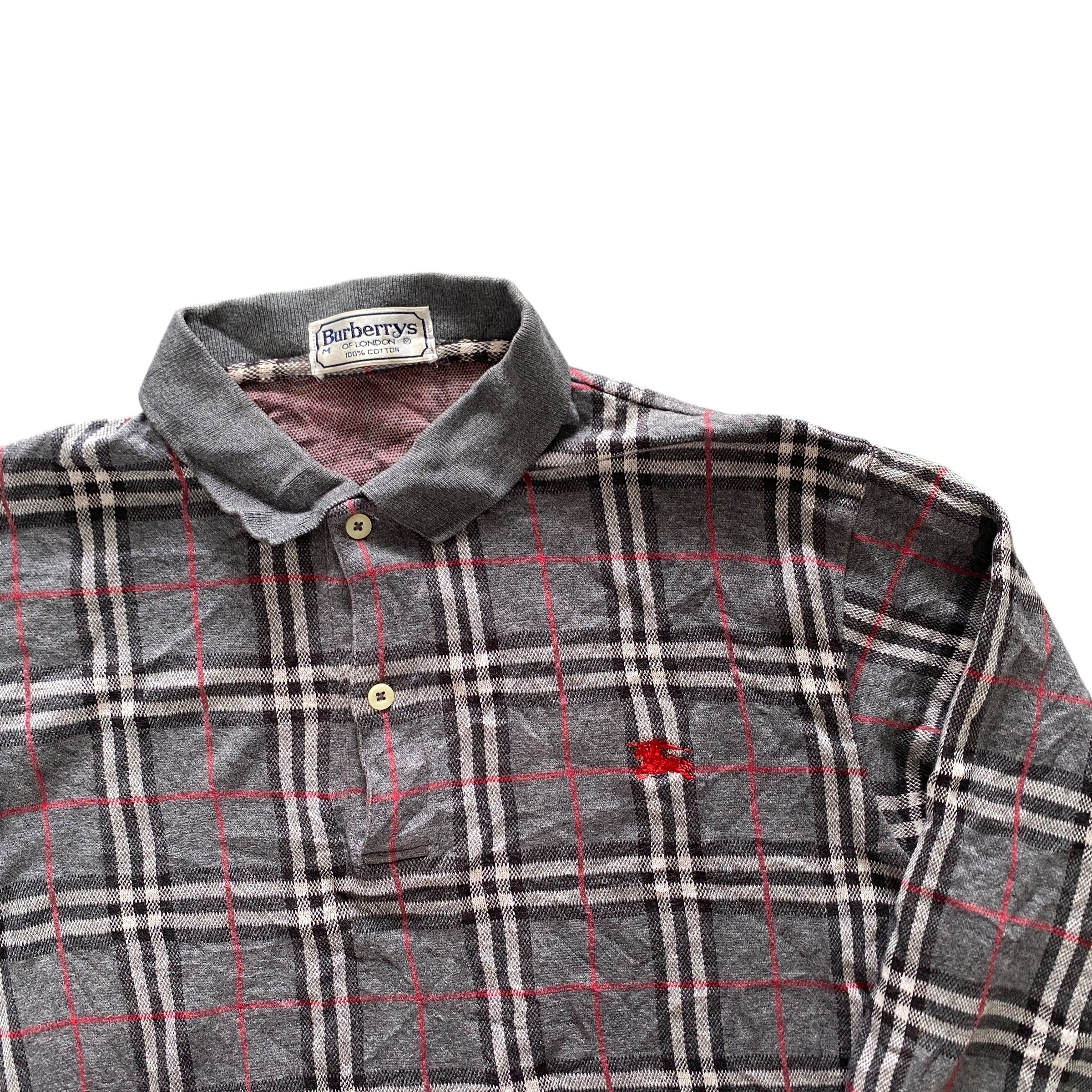 Burberry Vintage Burberry Rugby Novacheck Longsleeve Poloshirt Size US M / EU 48-50 / 2 - 2 Thumbnail