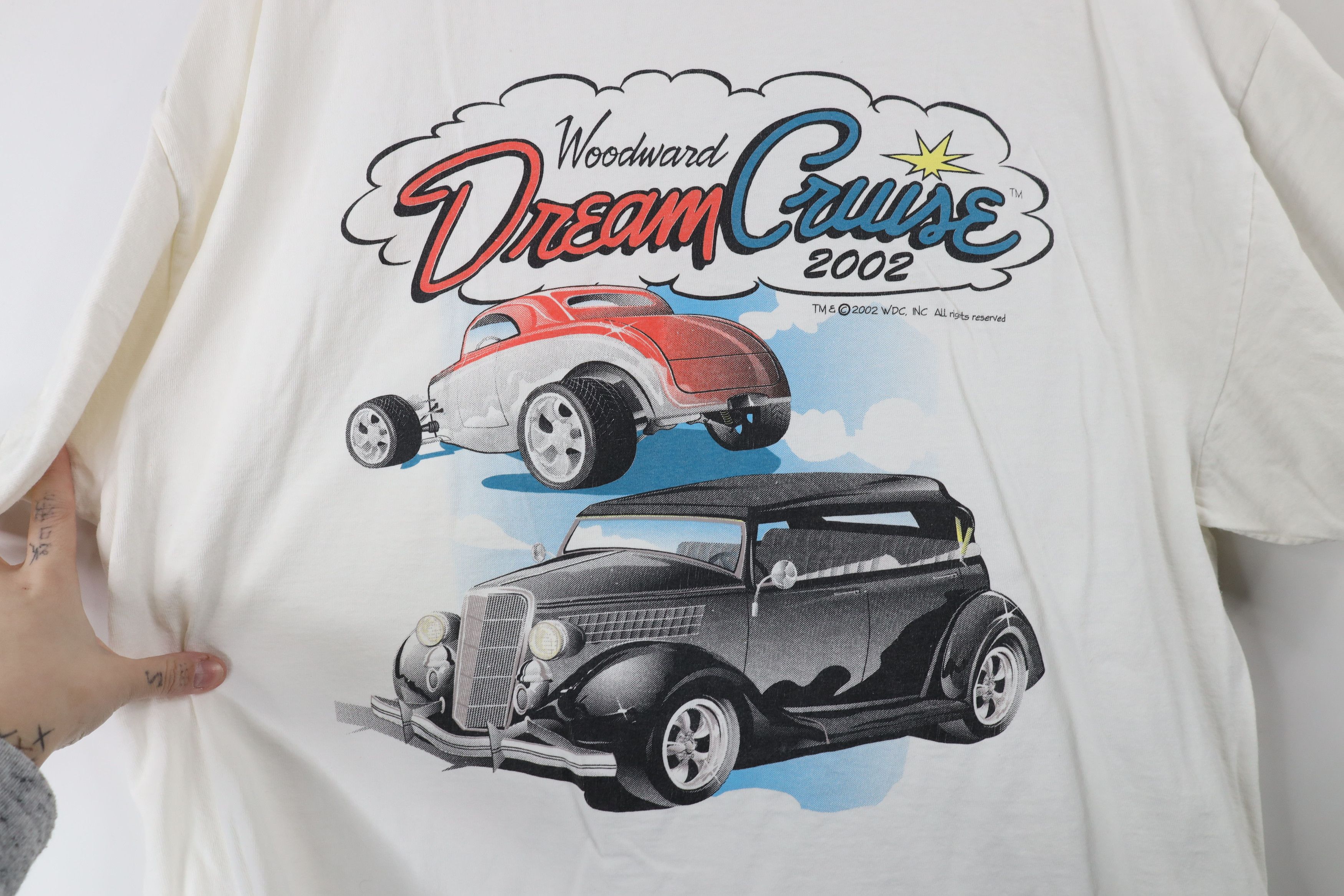 Vintage Vintage Y2K 2002 Woodward Dream Cruise Detroit T-Shirt White Size US XL / EU 56 / 4 - 11 Thumbnail