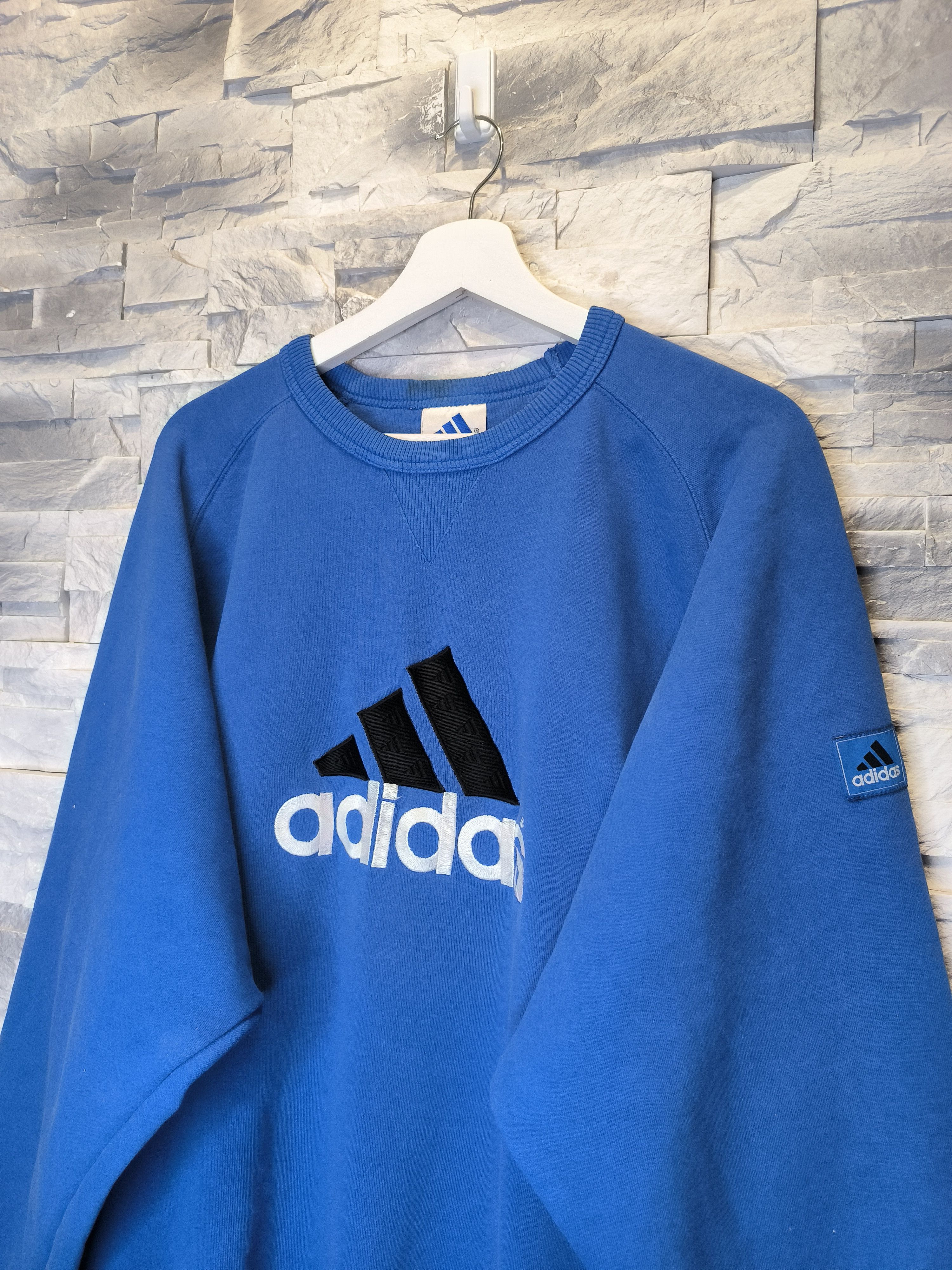 Adidas × Vintage Vintage Adidas 90s Crewneck Logo Sweatshirt Size US XL / EU 56 / 4 - 2 Thumbnail
