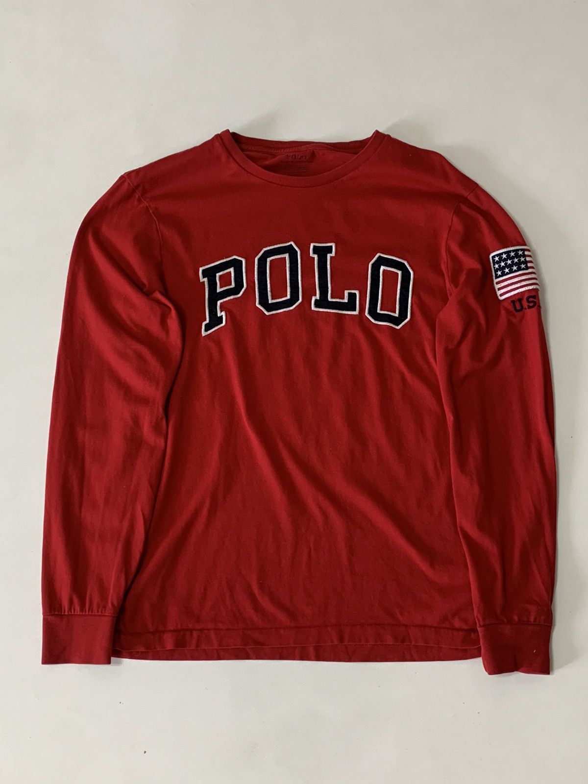 Polo Ralph Lauren × Vintage POLO RALPH LAUREN Long Sleeve T-Shirt Embroidered USA Size US S / EU 44-46 / 1 - 1 Thumbnail