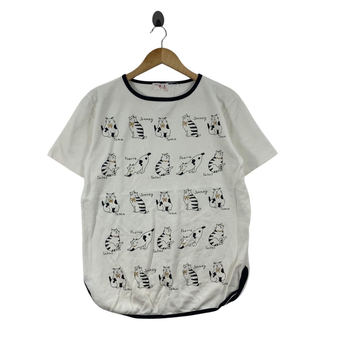 Vintage Vintage JAPAN TOKYO DESIGNER Name Of Cats Tee Shirt Top Size M / US 6-8 / IT 42-44 - 4 Thumbnail