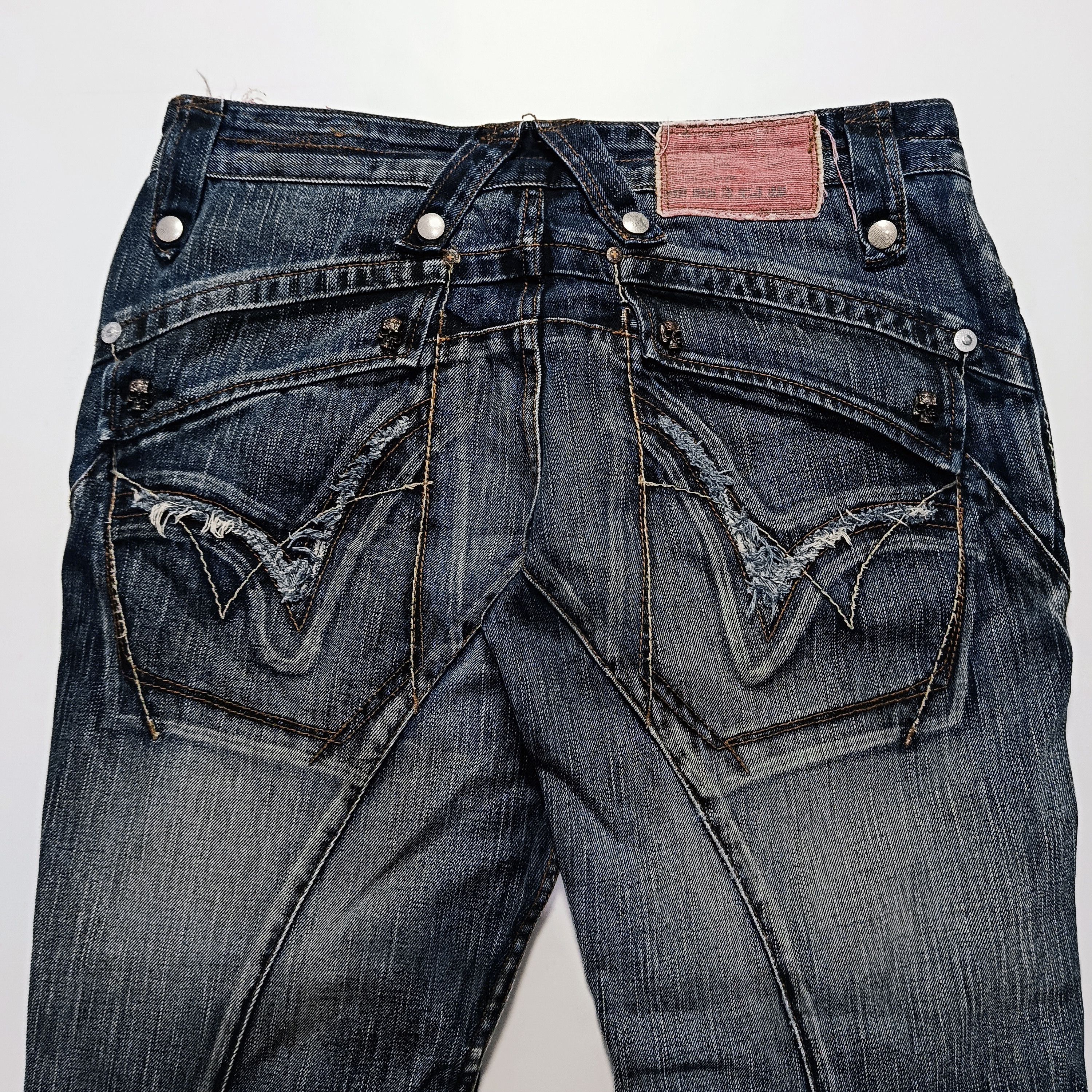 Other Tough Jeansmith Skull Panel Denim Y2K Size US 34 / EU 50 - 4 Thumbnail