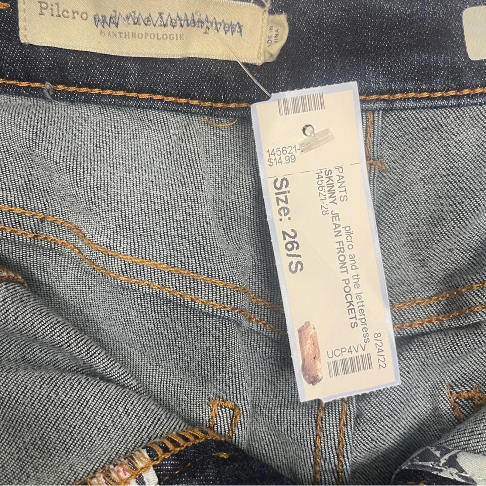 Anthropologie Pilcro by Anthropologie size 26 Women's Jeans NWT Size 26" / US 2 / IT 38 - 5 Thumbnail