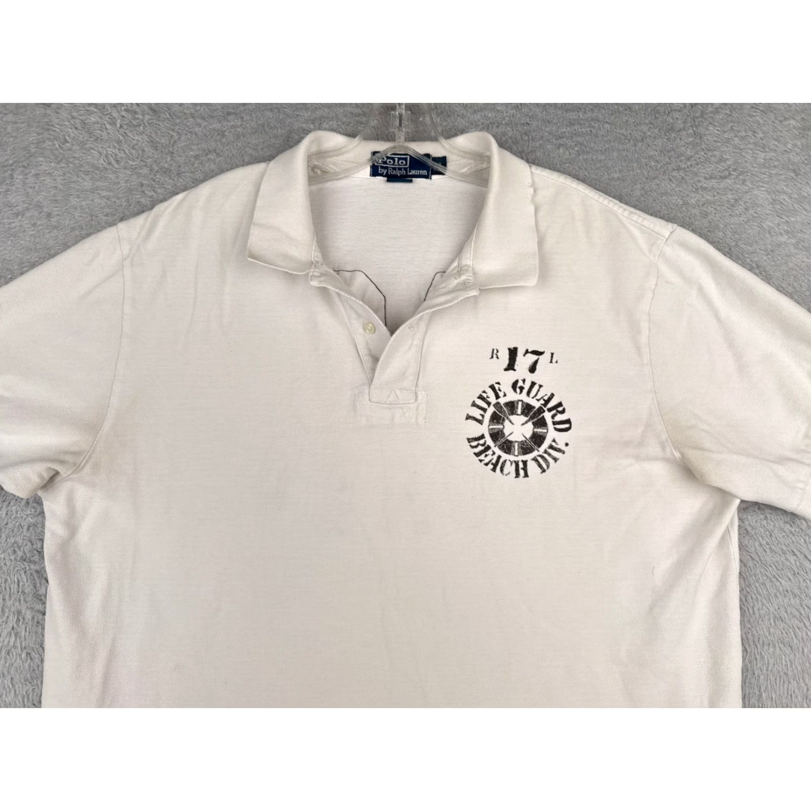 Ralph Lauren VINTAGE Polo Ralph Lauren Shirt Adult XL White Polo, 100% Cotton, Short Sleeve, Slim Fit, Men, 44 Chest, Logo Embroidered, 1990s/Classic Sports Theme Size US XL / EU 56 / 4 - 4 Thumbnail