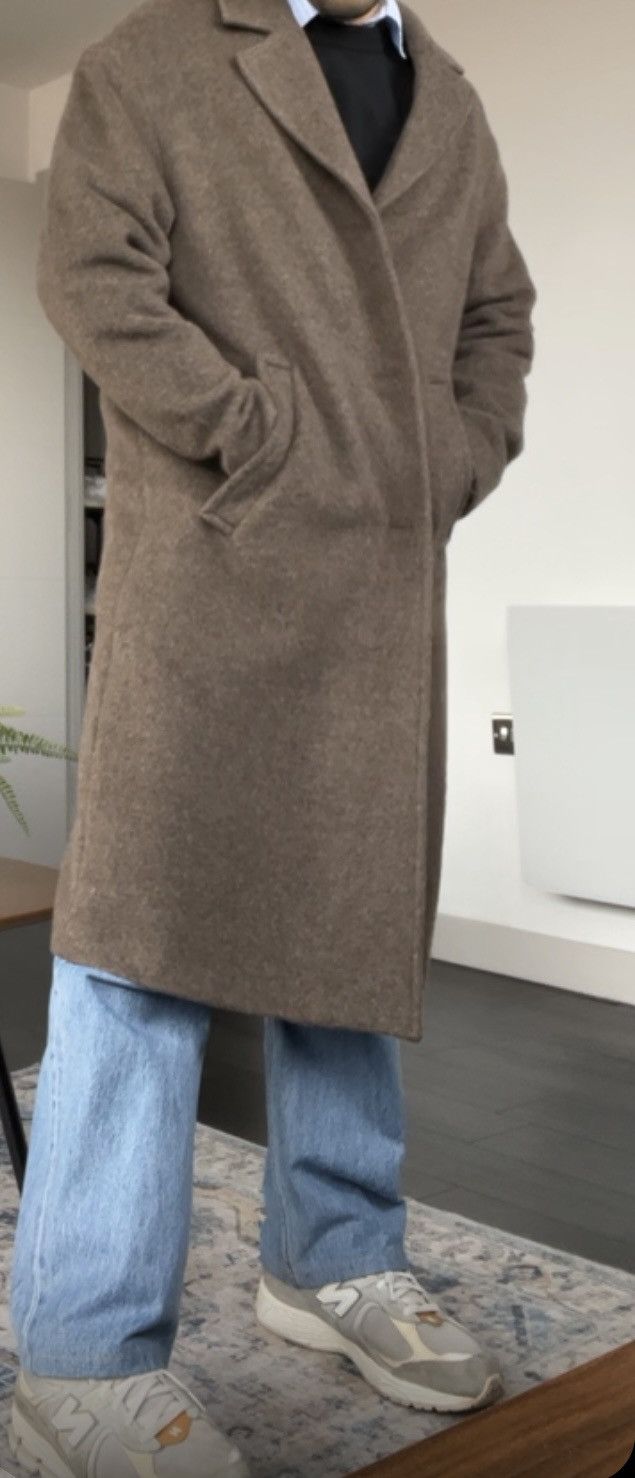 Weekday Weekday Unisex Albin wool blend overcoat in mole Size S / US 4 / IT 40 - 5 Thumbnail