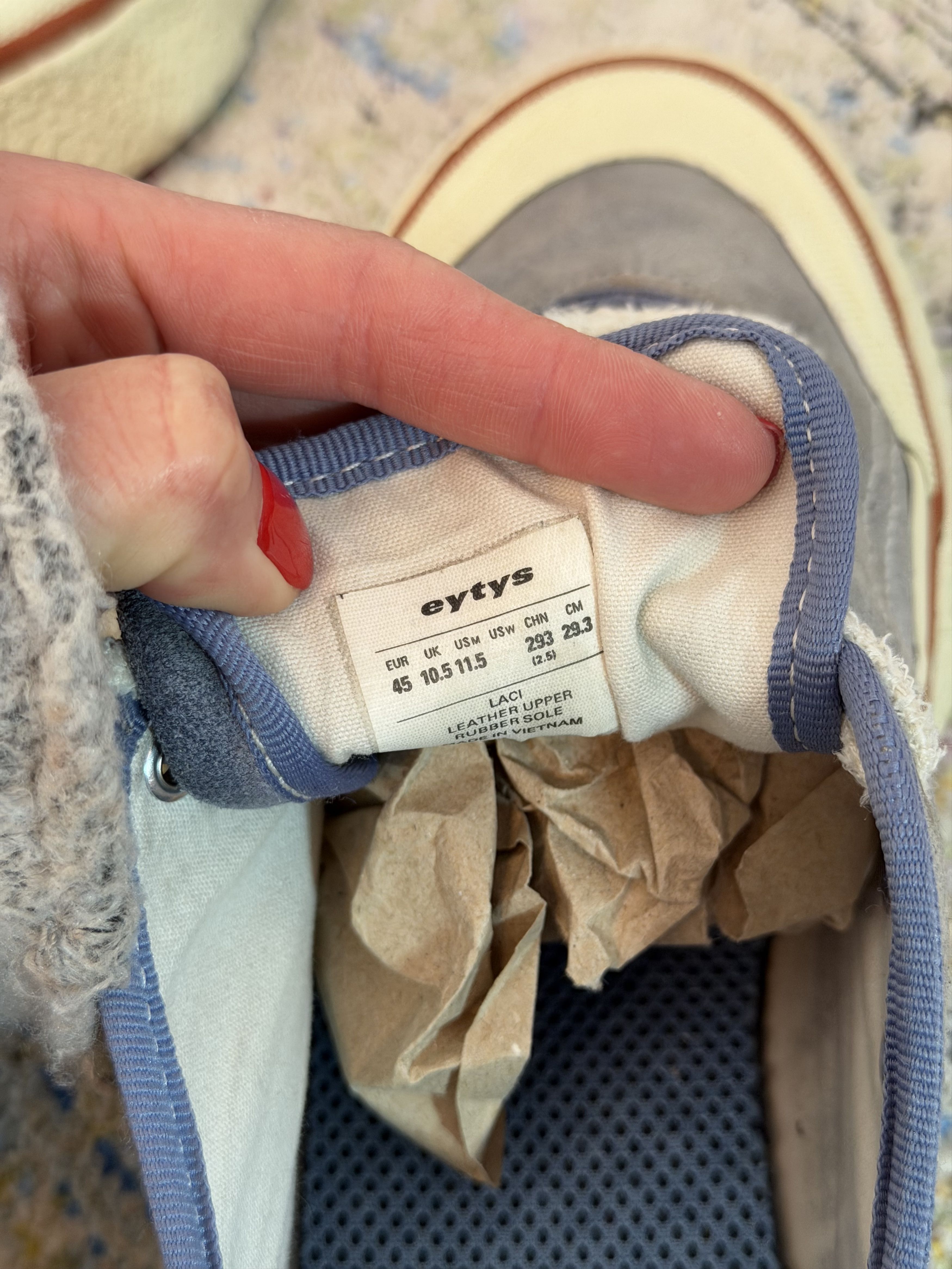 Eytys Eytys Laguna Blue Denim Sneakers Size US 12 / EU 45 - 8 Thumbnail