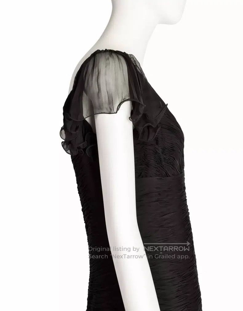 Valentino Valentino Silk black pleated dress Size S / US 4 / IT 40 - 4 Thumbnail