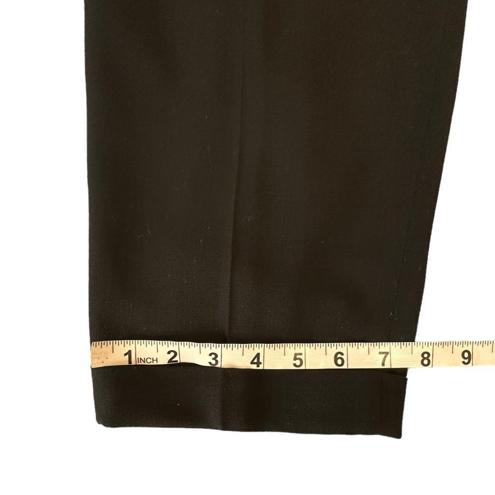 DKNY Vintage DKNY Black Wool Gabardine Turn up Pleated Dress Pant Size 26" / US 2 / IT 38 - 11 Thumbnail