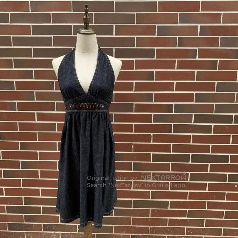Burberry Burberry Blue Cotton Dress for Women. Size S / US 4 / IT 40 - 1 Thumbnail