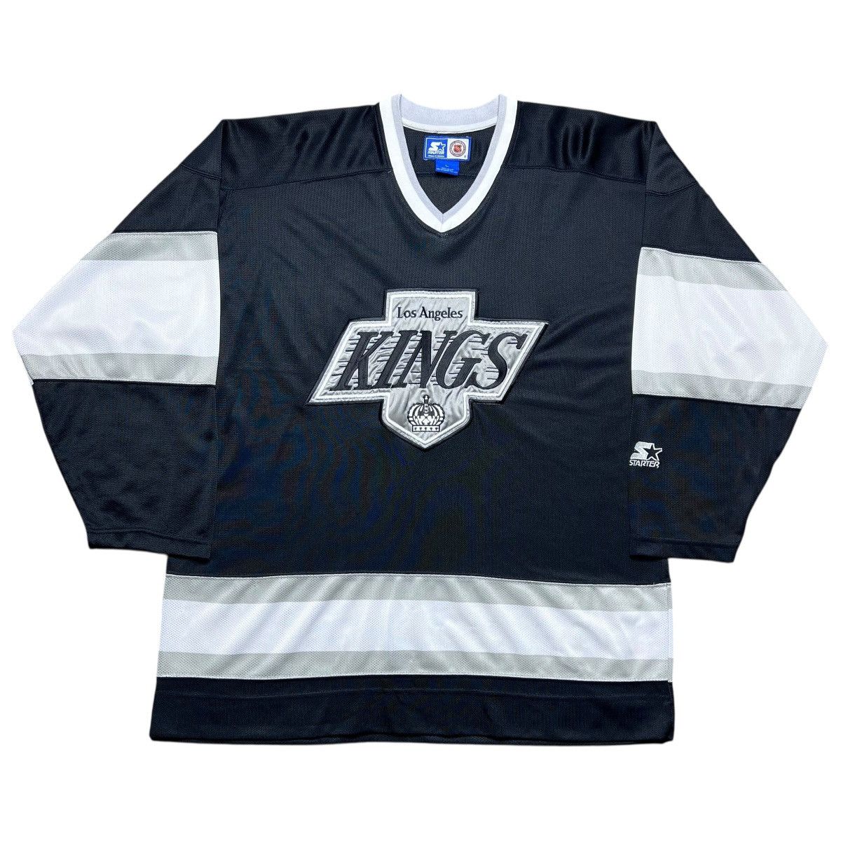 Starter 1990s NHL Los Angeles Kings Starter Black Spell Out Jersey Size US L / EU 52-54 / 3 - 1 Thumbnail
