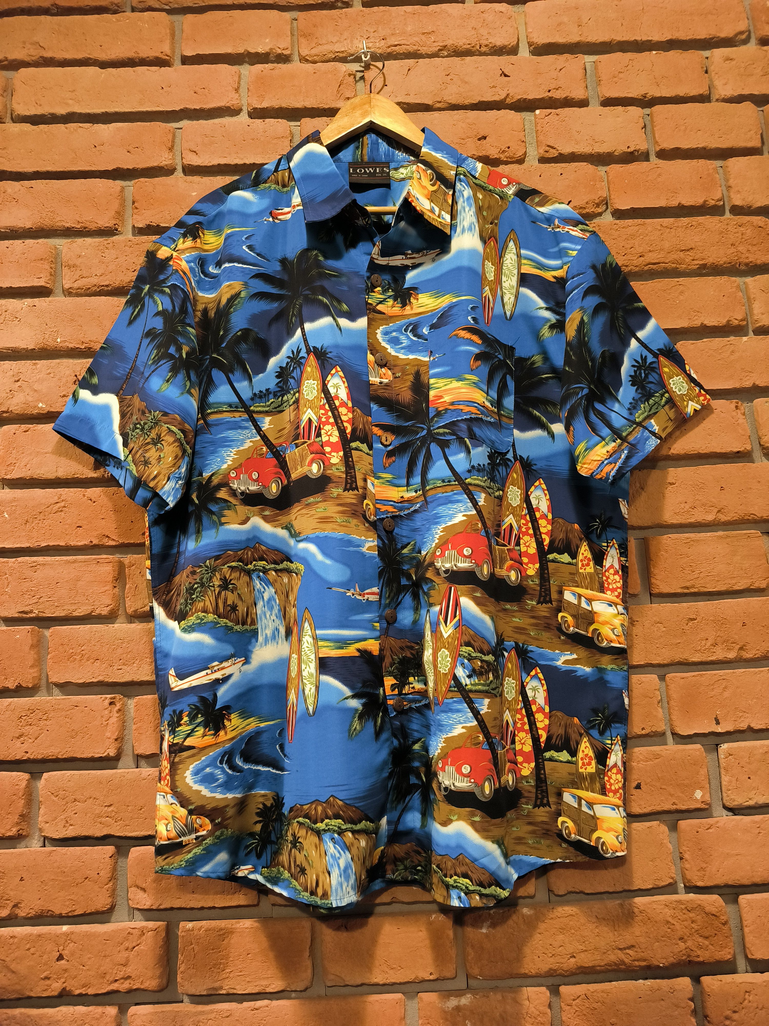 Vintage Vintage Lowes Hawaiian Shirt Short Sleeve Button-Up Print Size US XXL / EU 58 / 5 - 1 Thumbnail