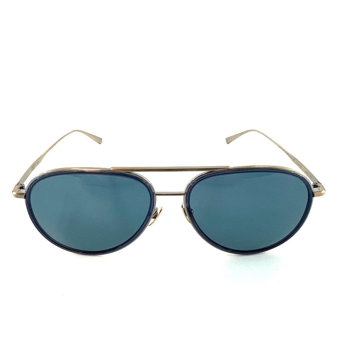 SALT. Optics Salt. Unisex Antique Gold Indigo Blue Columbia 59 Sunglasses Size ONE SIZE - 2 Thumbnail