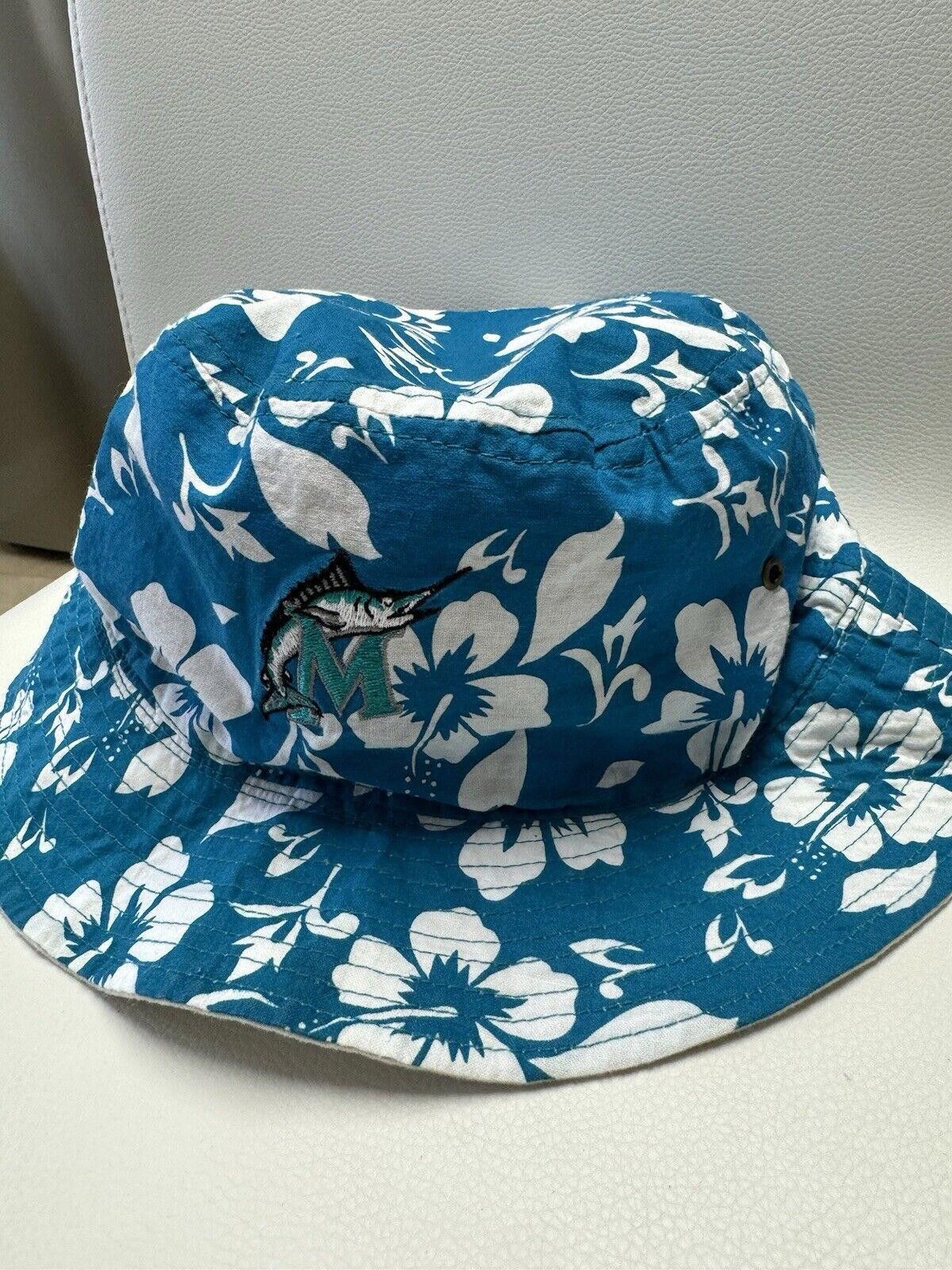 MLB Vintage MLB Florida Marlins Reversible Bucket Hat Size ONE SIZE - 2 Thumbnail