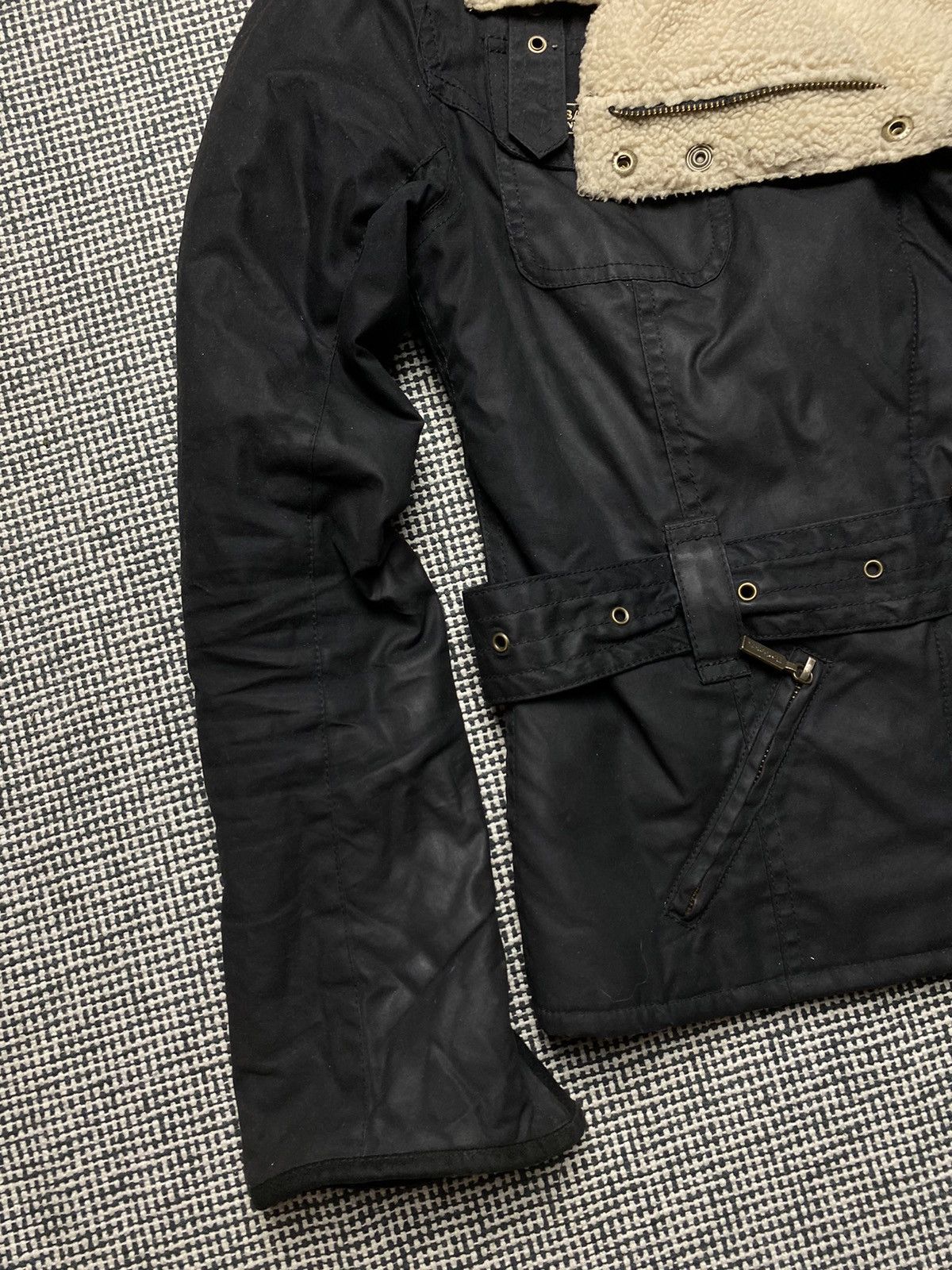 Barbour × Vintage Women's Barbour Wax Matlock Motorcycle Black Jacket Size S / US 4 / IT 40 - 5 Thumbnail