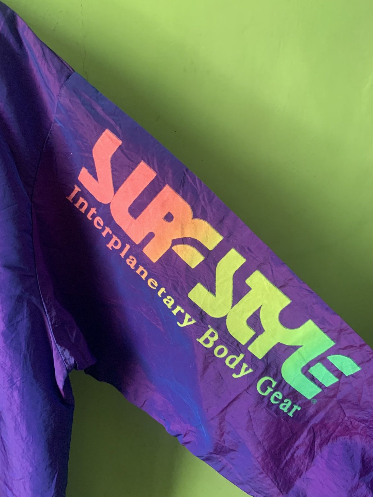 Vintage Vintage 1990s Surfstyle iridescent quarter zip windbreaker Size US XXL / EU 58 / 5 - 6 Thumbnail