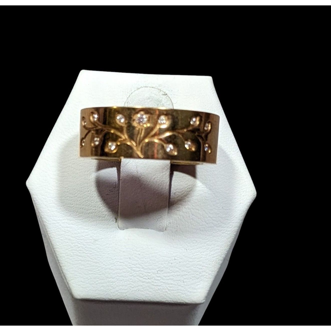 Other Whimsical Fairycore Steel Time Floral Ring Gold Plated Stain Size ONE SIZE - 4 Thumbnail